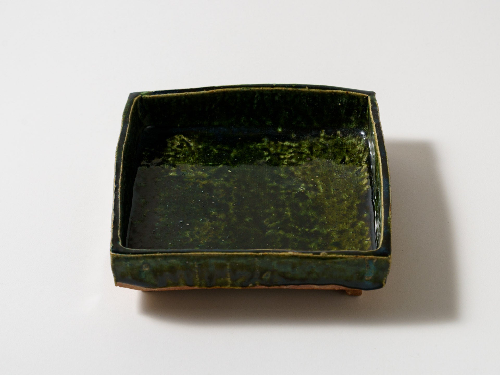 Oribe square bowl [Kazuji Sato]