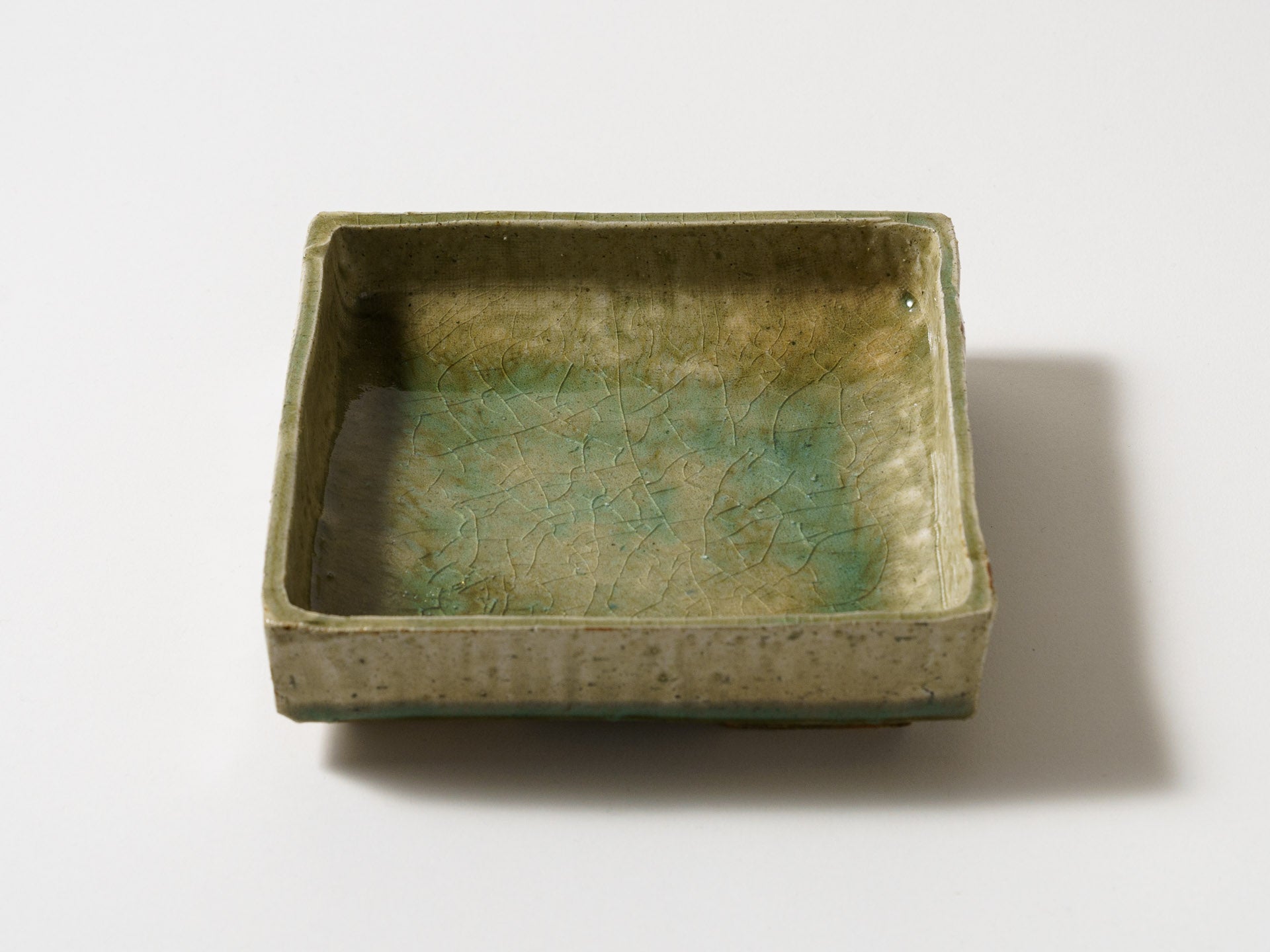 Vidro glaze square bowl [Kazuji Sato]