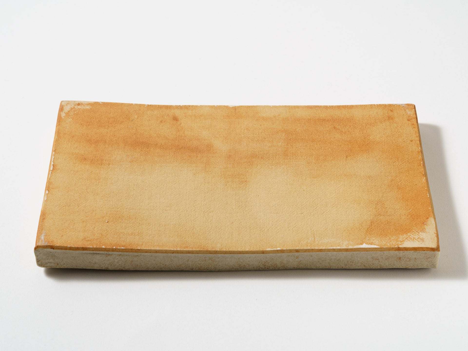 Powdered orange rectangular plate large [Taeko Kajiwara]