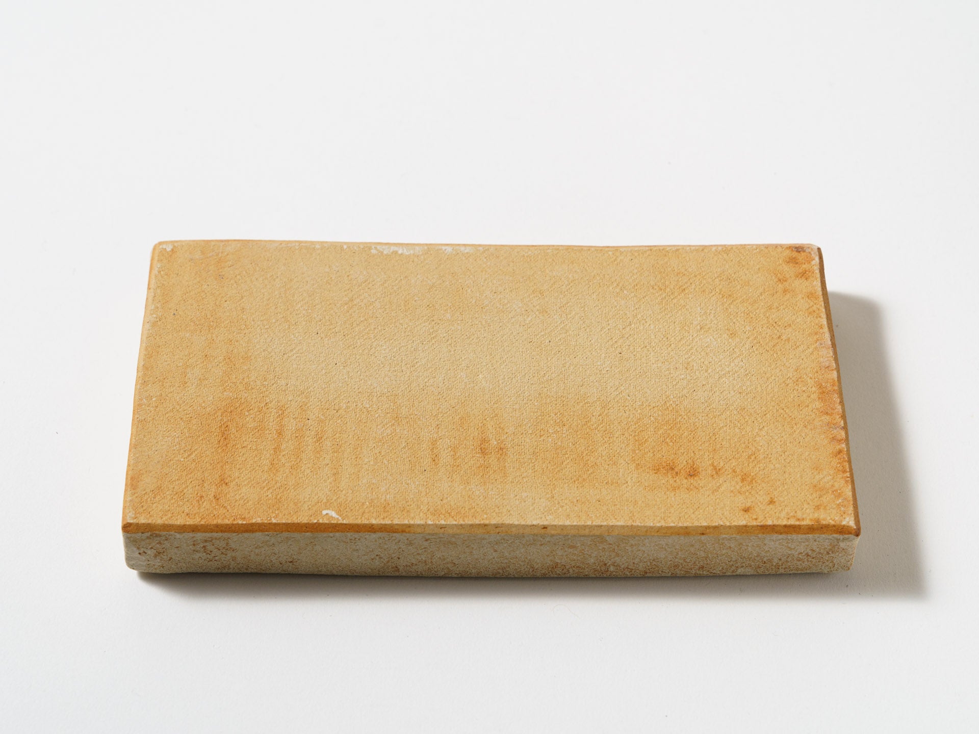 Powdered orange rectangular plate medium [Taeko Kajiwara]