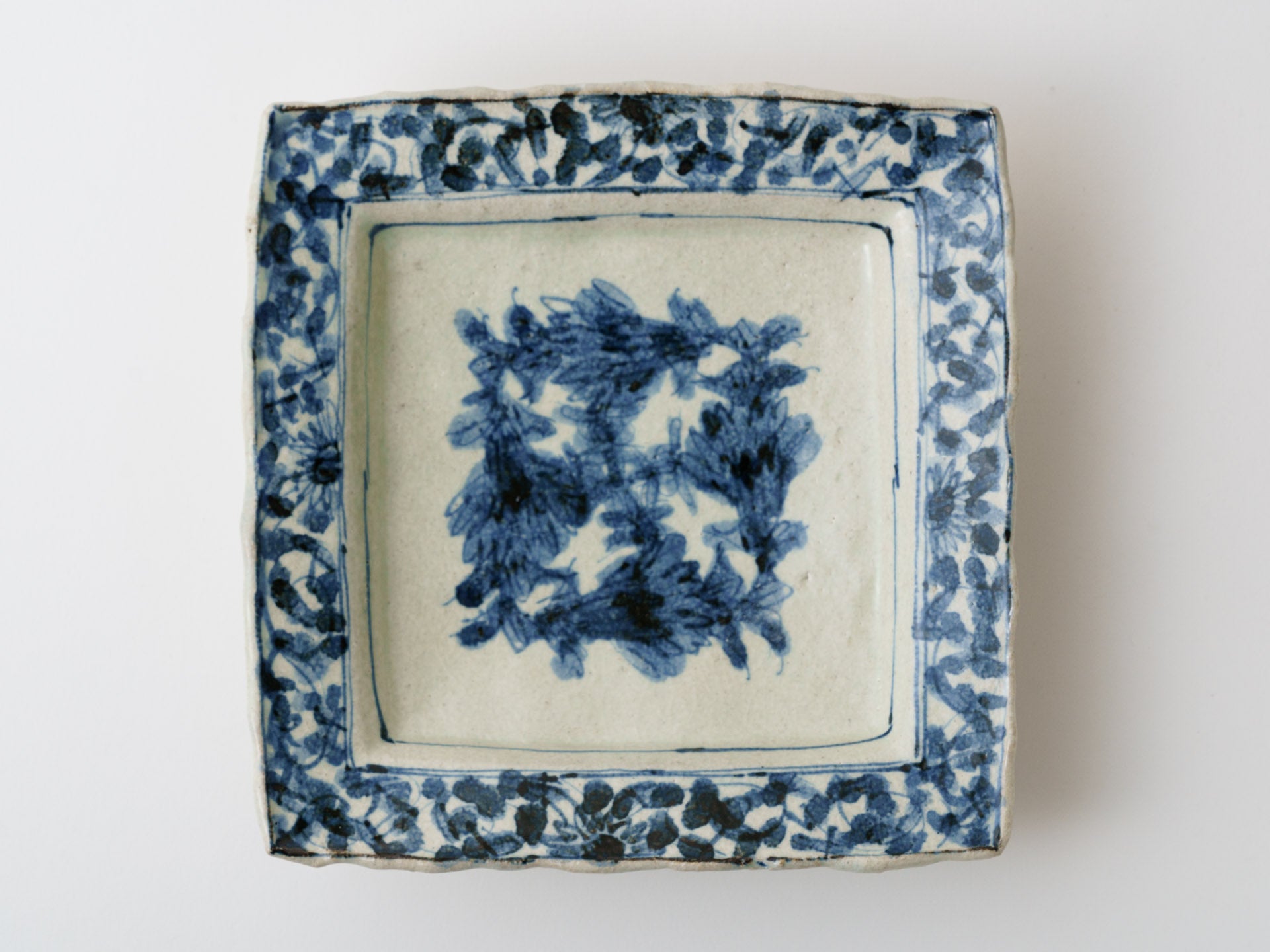 Arado flower arabesque square plate [Teiichiro Matsuo]