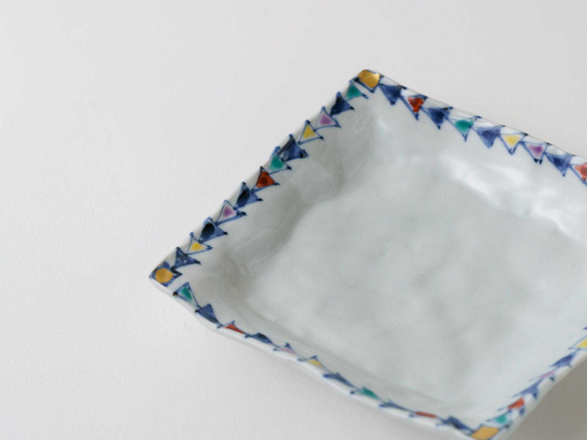 Geometric square small plate [Teiichiro Matsuo]