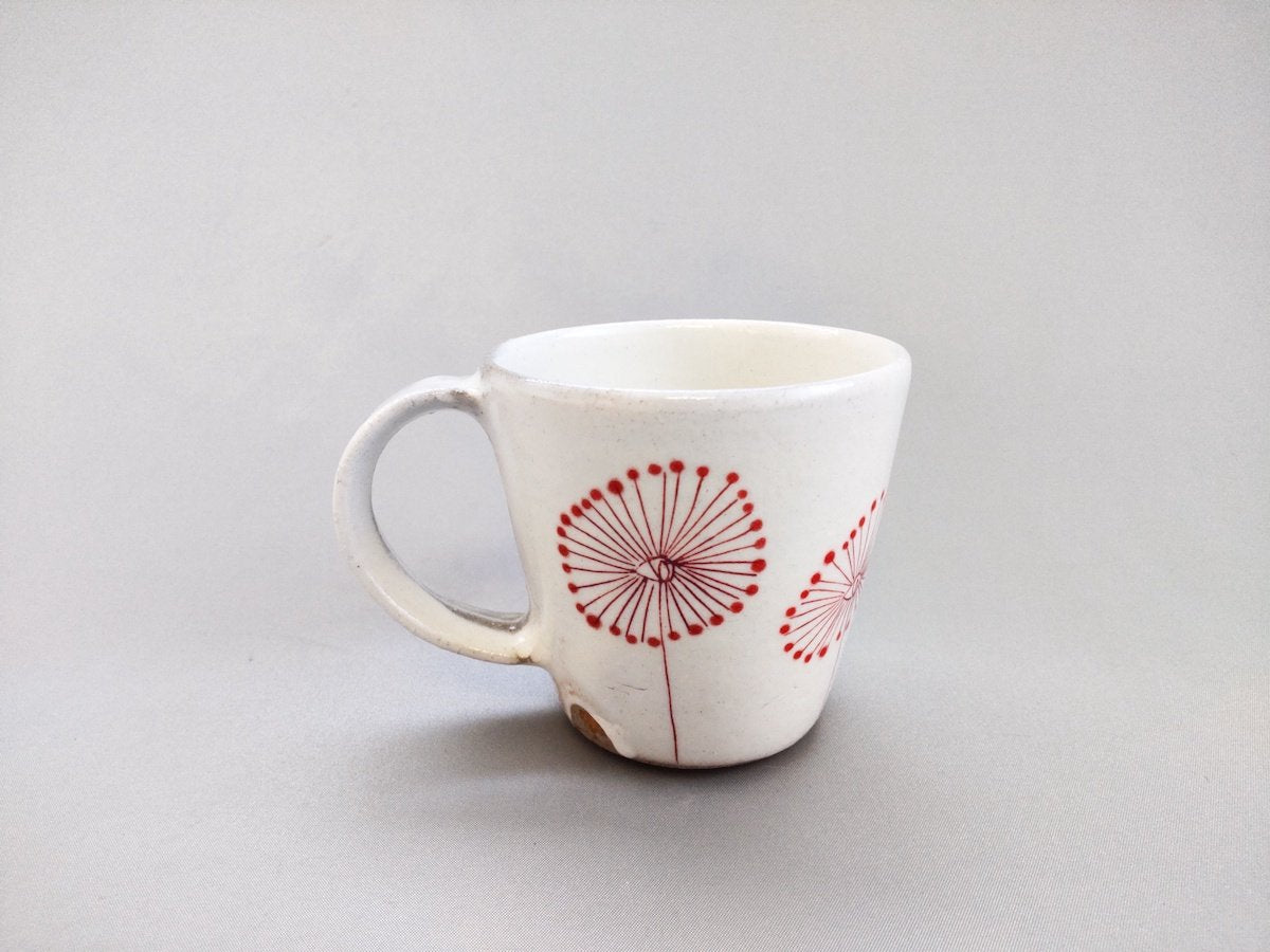 Powdered cotton mug red [Naoko Yamamoto]
