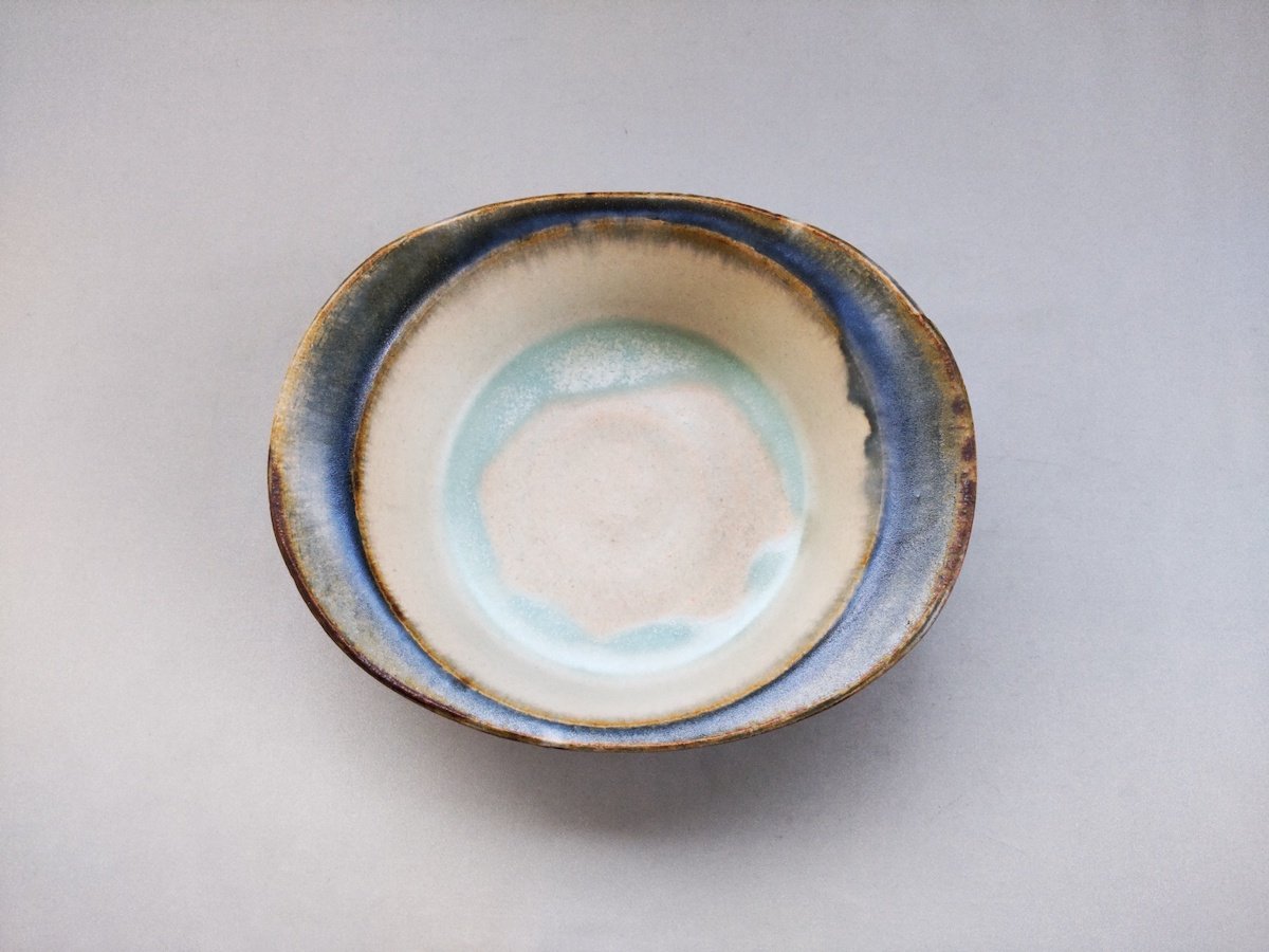 Ash glaze colored heat-resistant gratin bowl [Yamamoto Taizo]