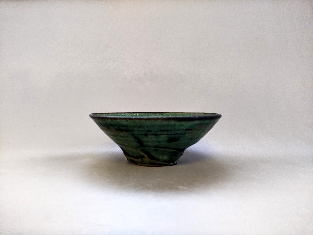 Matte Oribe 4 inch shallow pot [Kazuhito Yamamoto]