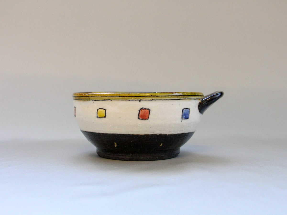 Handmade pot three-color cube [Jun Kato]