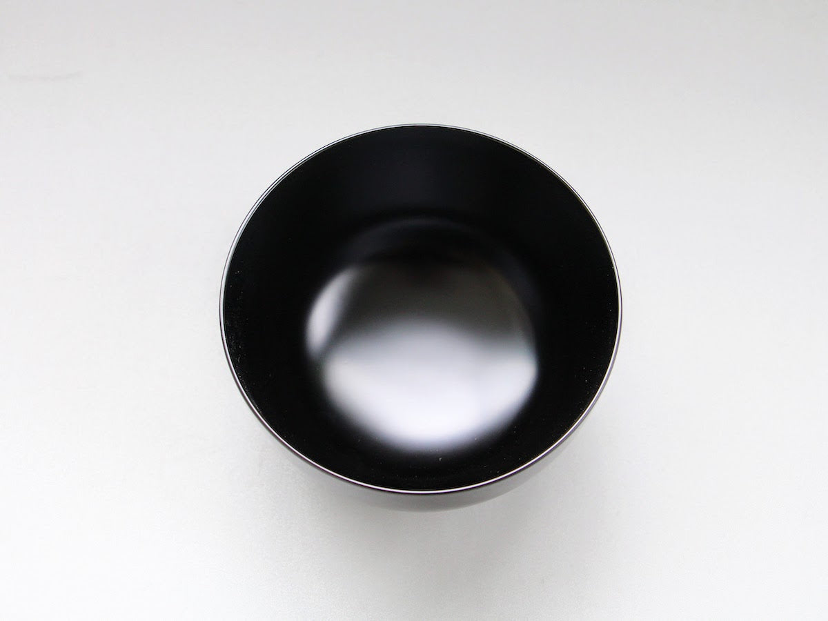 Washing machine compatible nesting bowl large black [Matsuya Lacquerware]