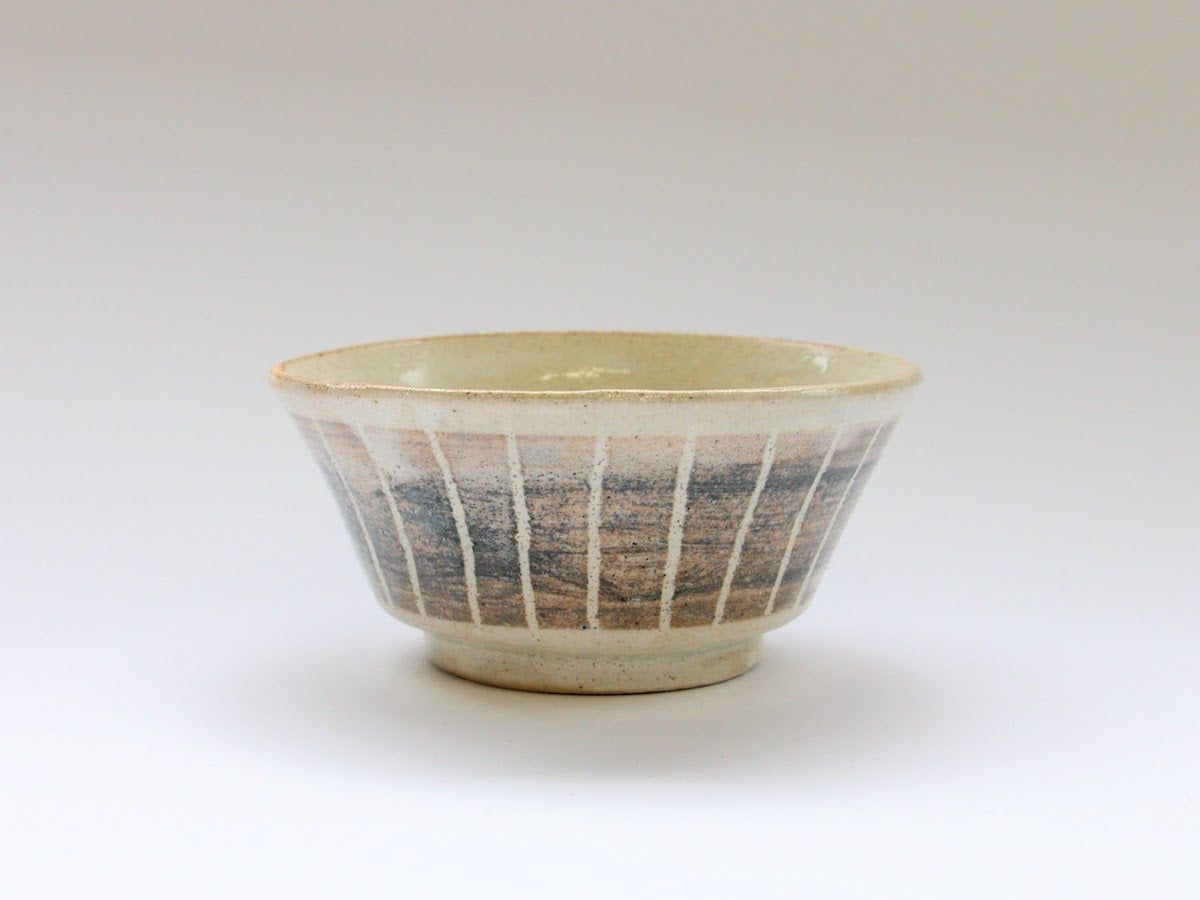粉引ストライプ小鉢【小栗大幸】