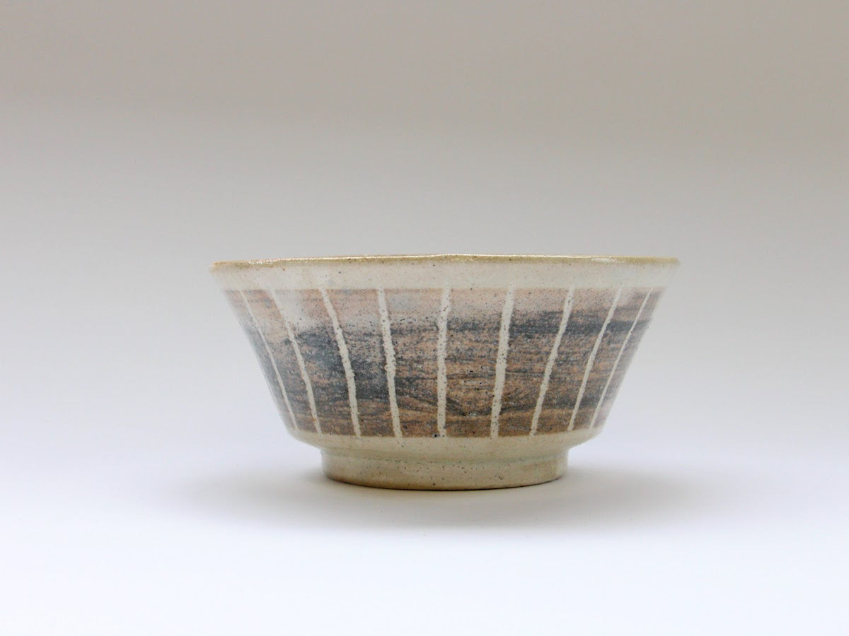 粉引ストライプ小鉢【小栗大幸】