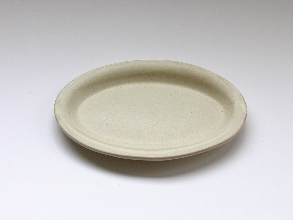 Color matte oval plate S white [Takuya Ohara]
