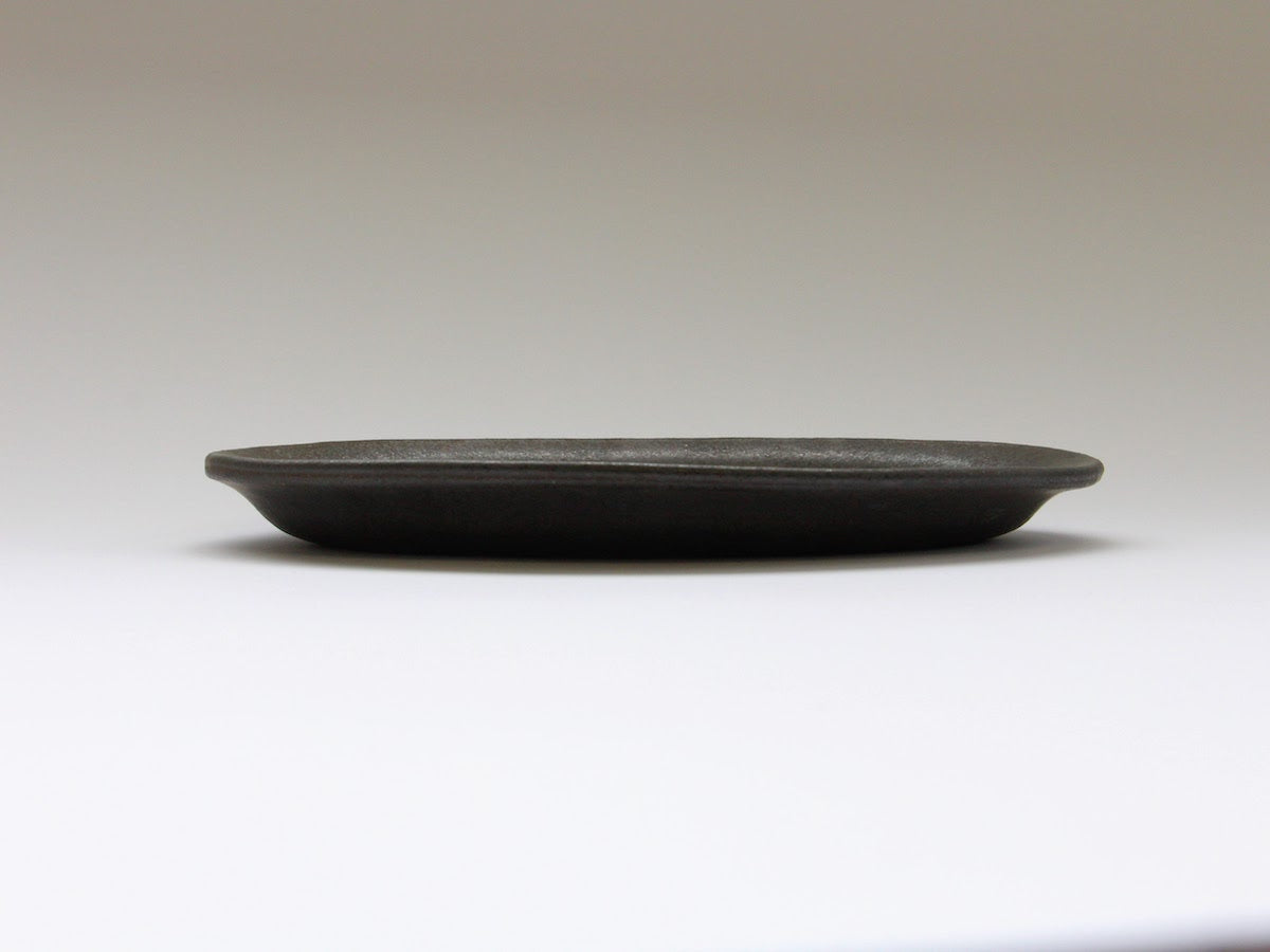 Color matte oval plate S black [Takuya Ohara]