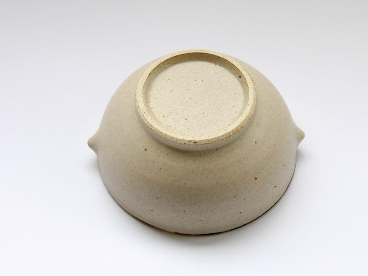 Fuchisabi beige pot with ears [Nobuyuki Murai]