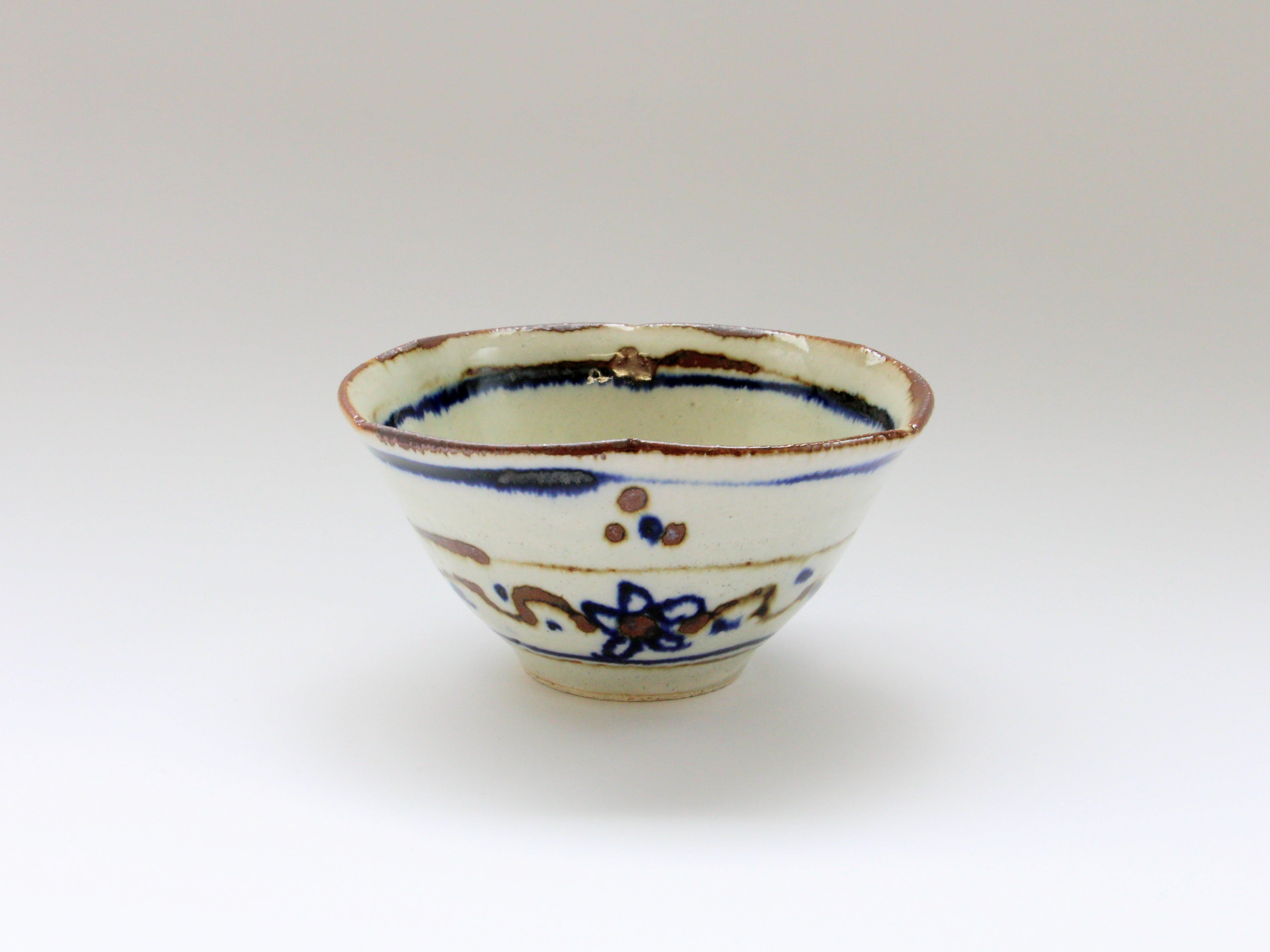 Sabannan plant flower pattern ring flower small bowl [Minami kiln]