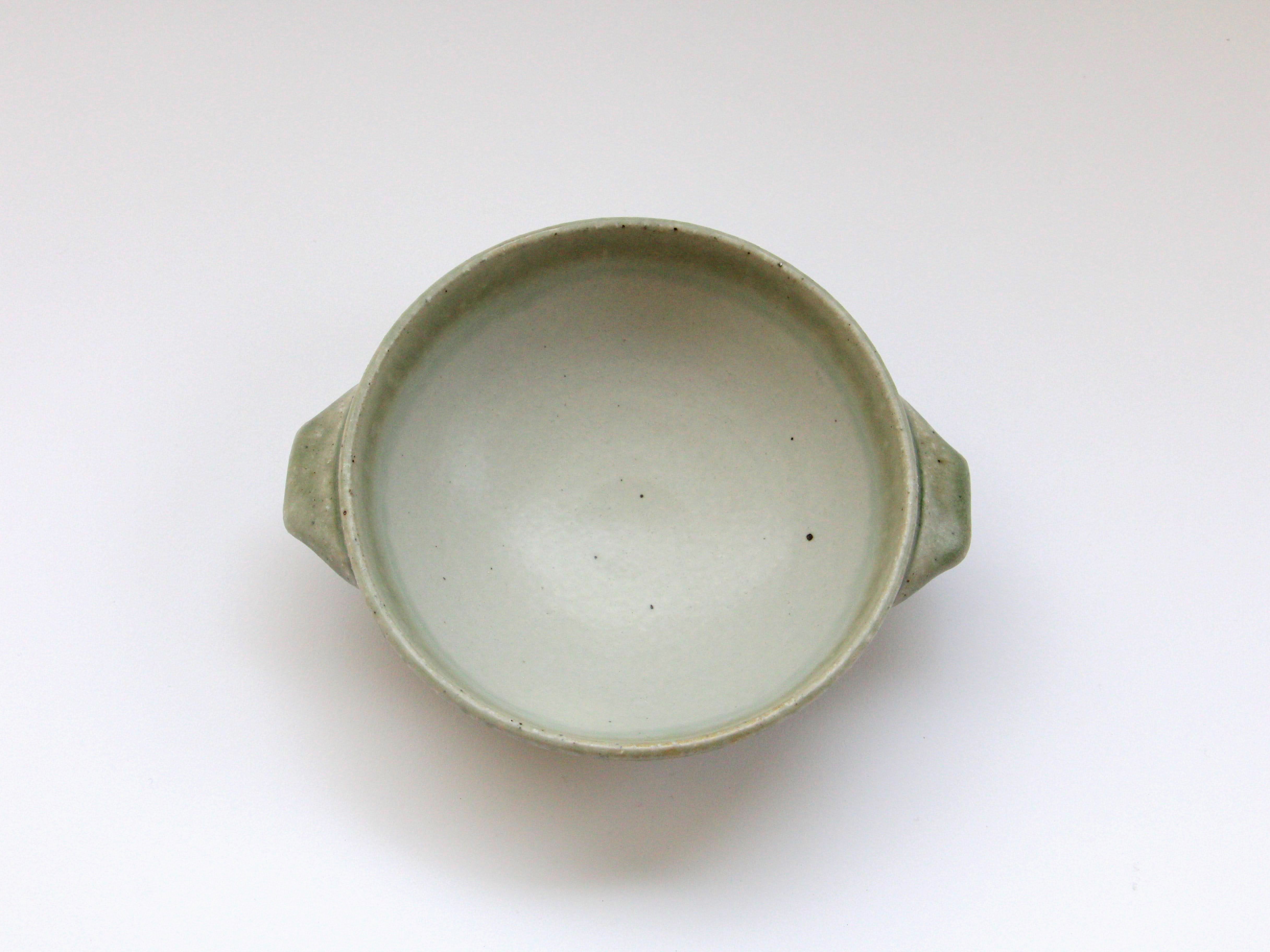 Soup cup with ash glaze dot ears [Tatsuo Otomo]