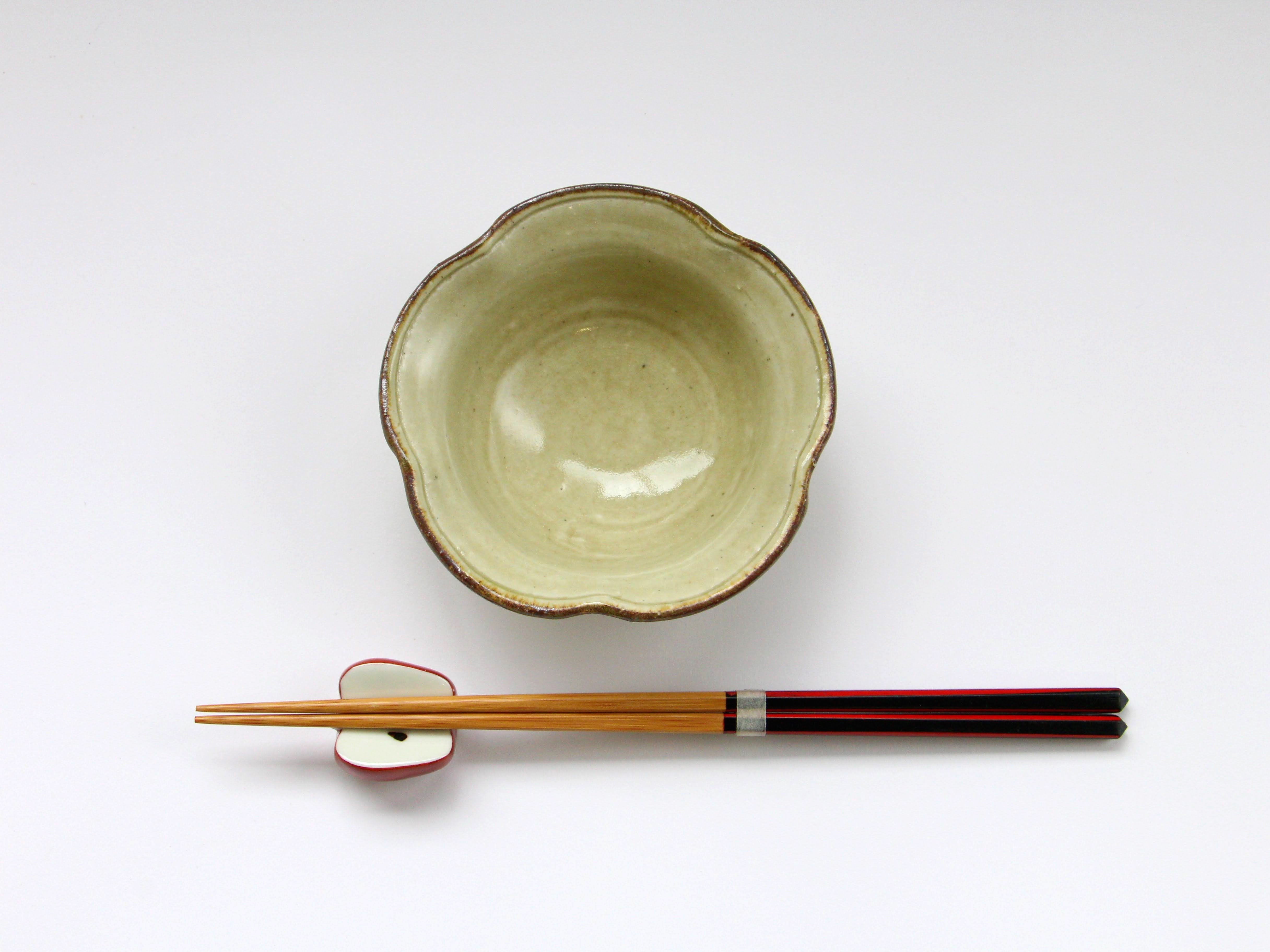 Ash glaze flower bowl [Jun Kato]