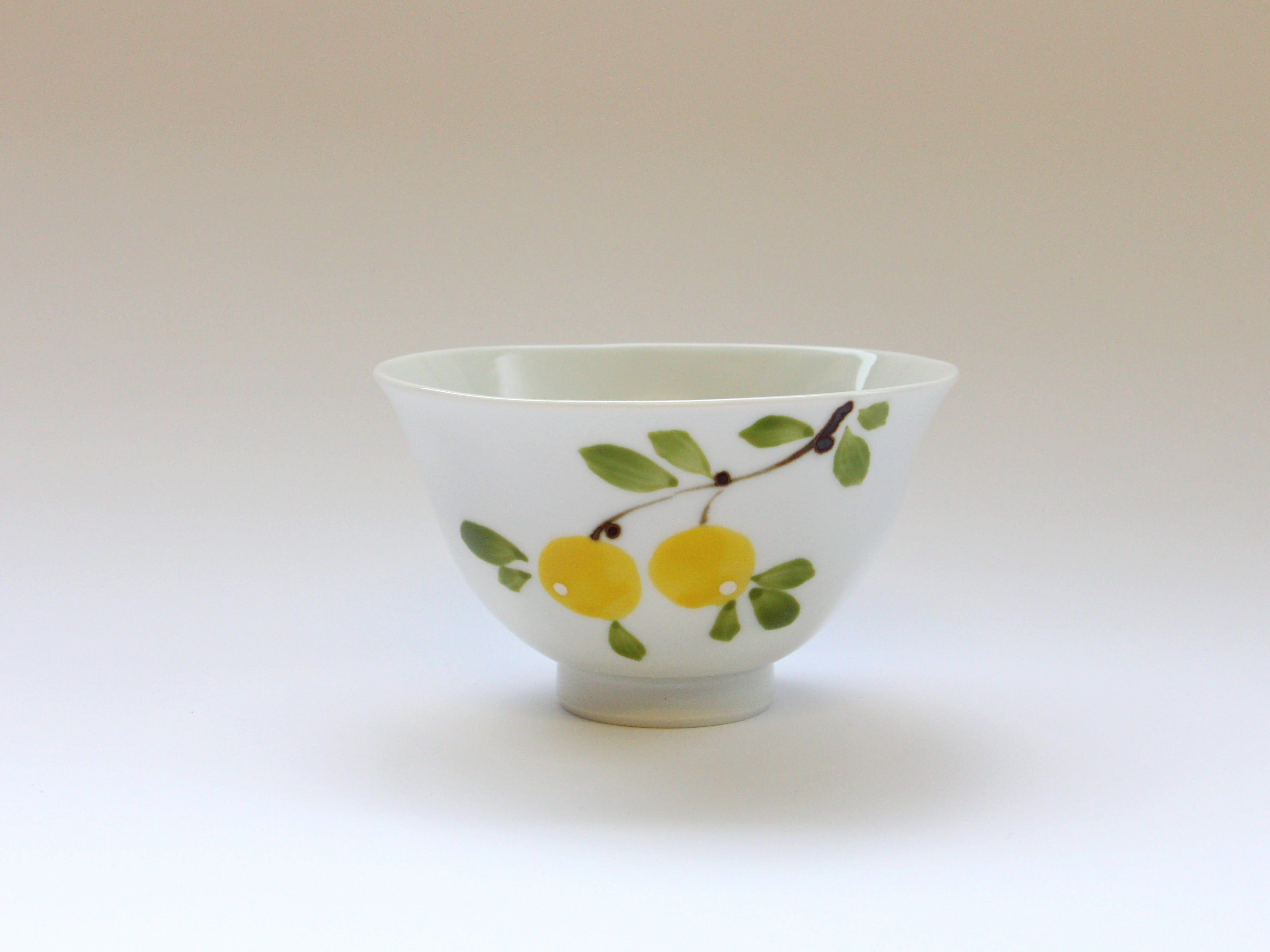 Naruji Rice Bowl Small Yellow [Fukumine Kiln]