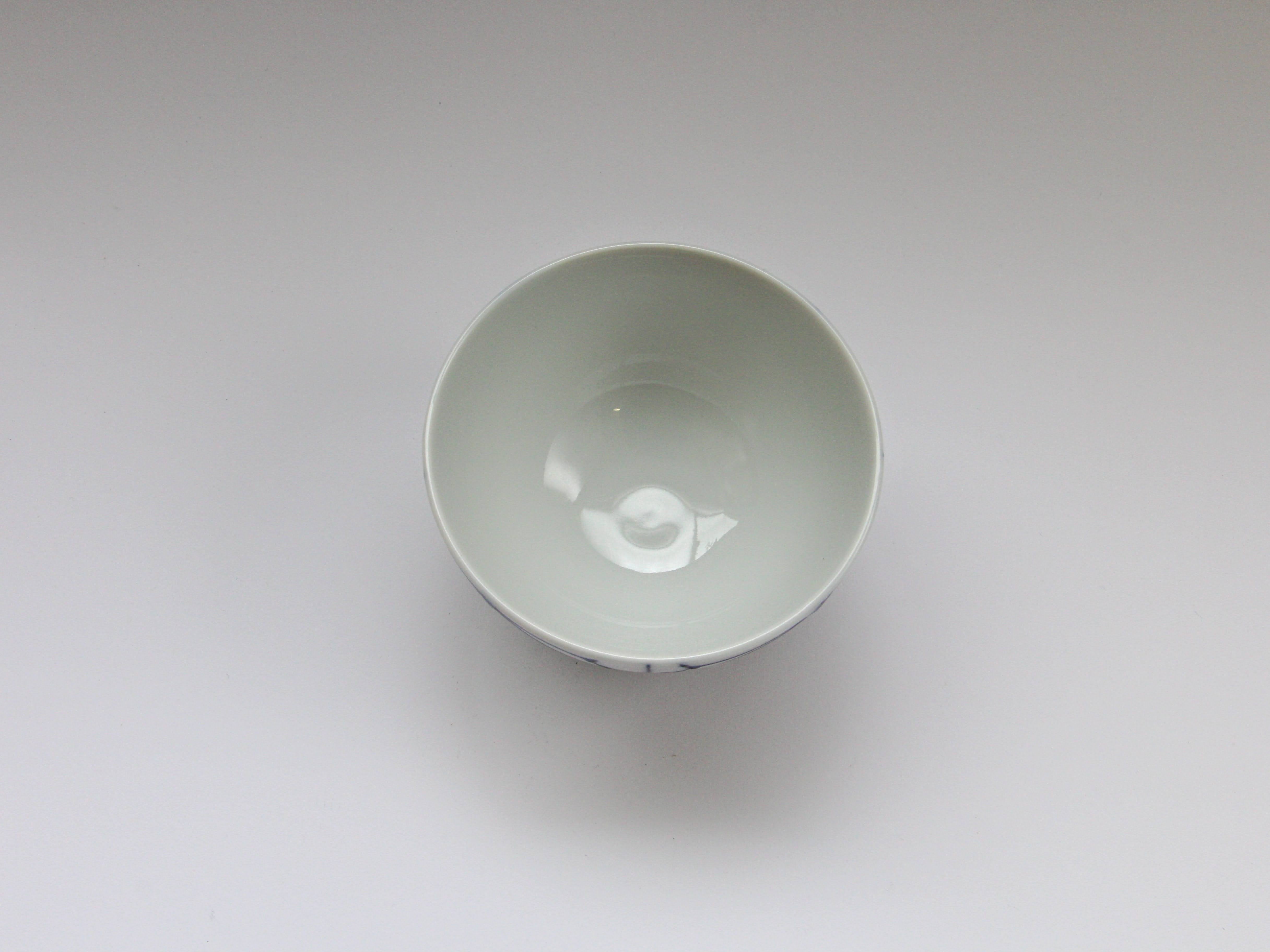 Ichichin Hemp Leaf Hospitality Rice Bowl Small Blue [Fukumine Kiln]