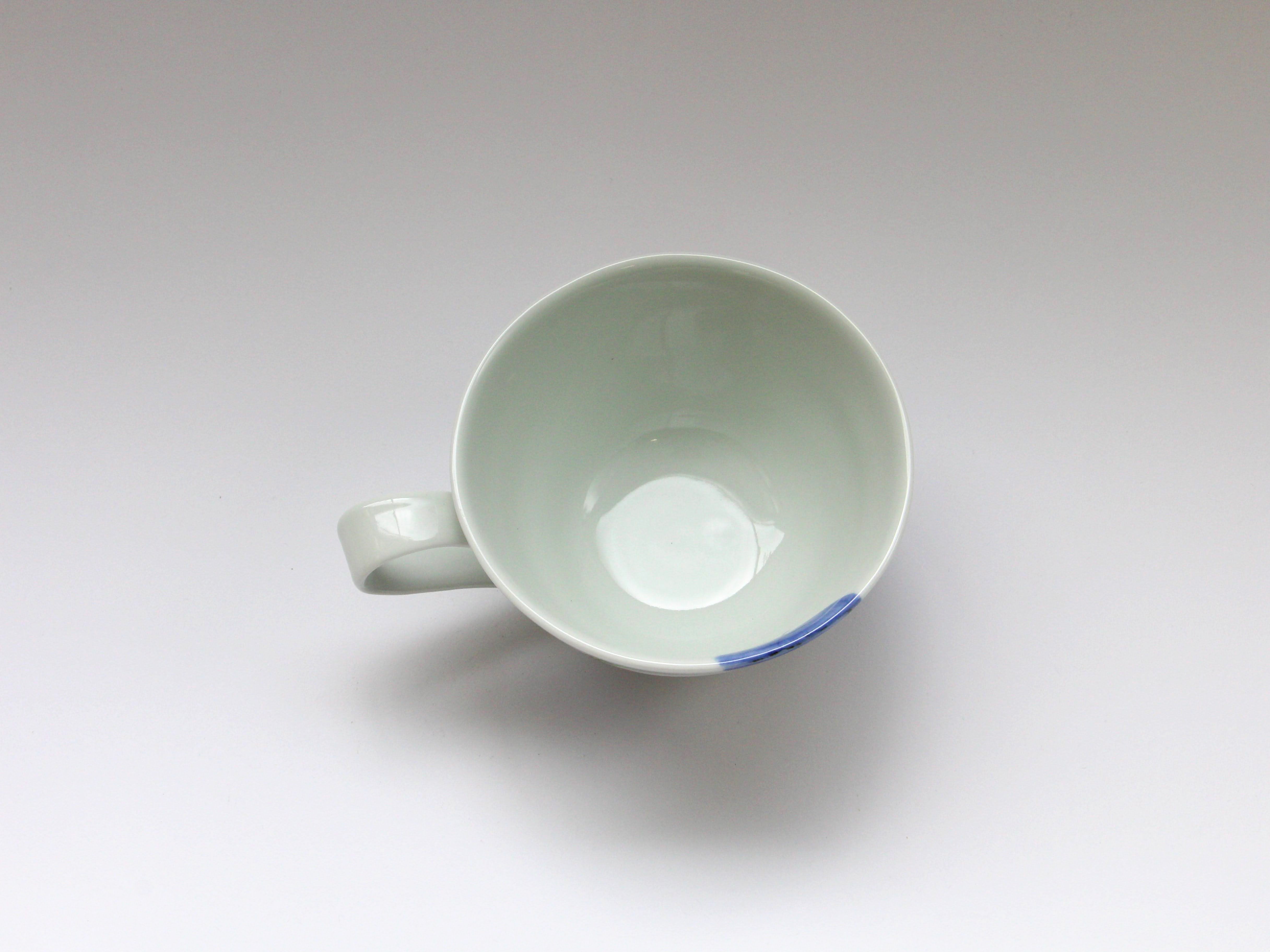 Apple soup cup red [Binsai kiln]