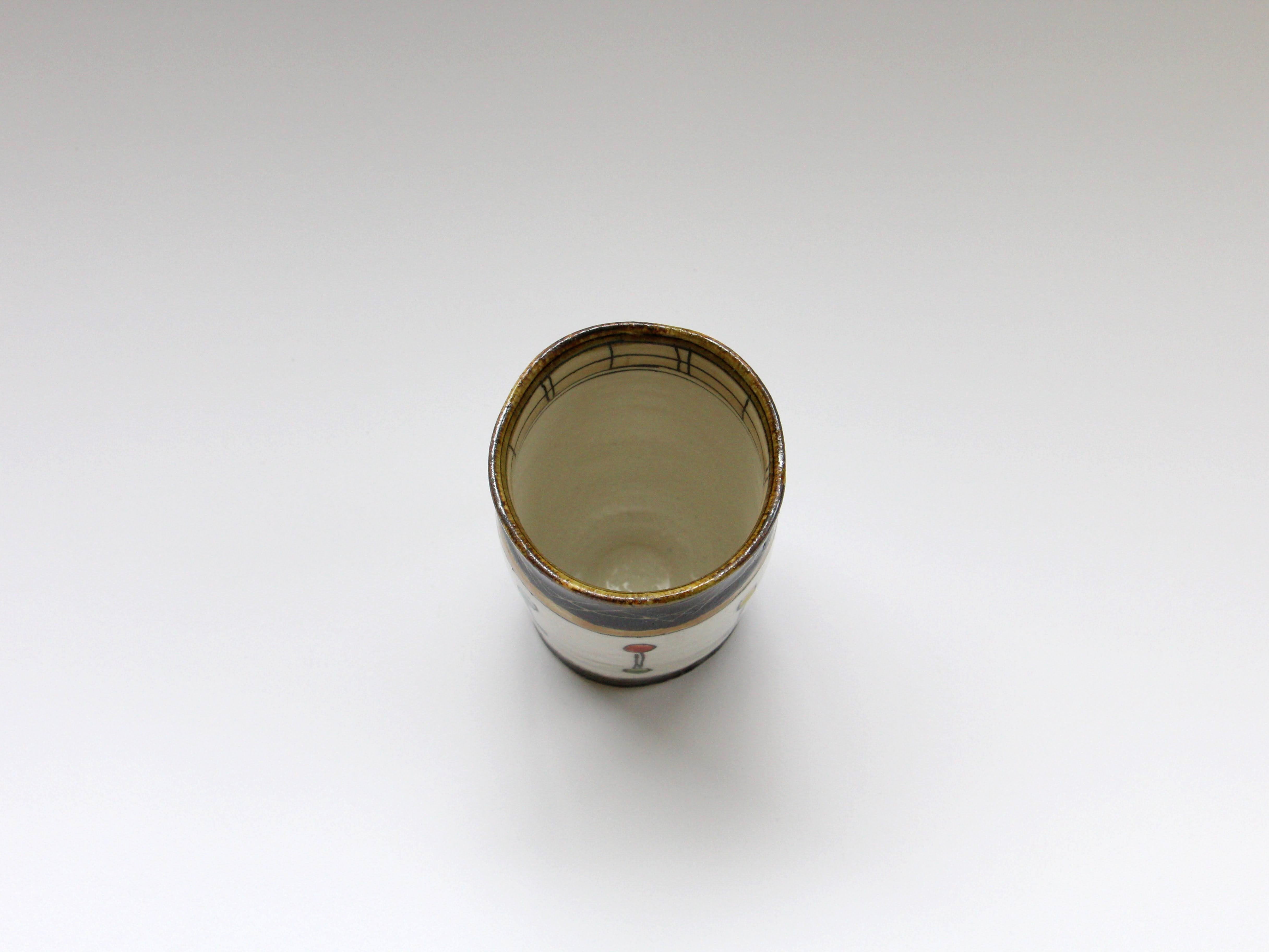 Three colors of teacup [Jun Kato]