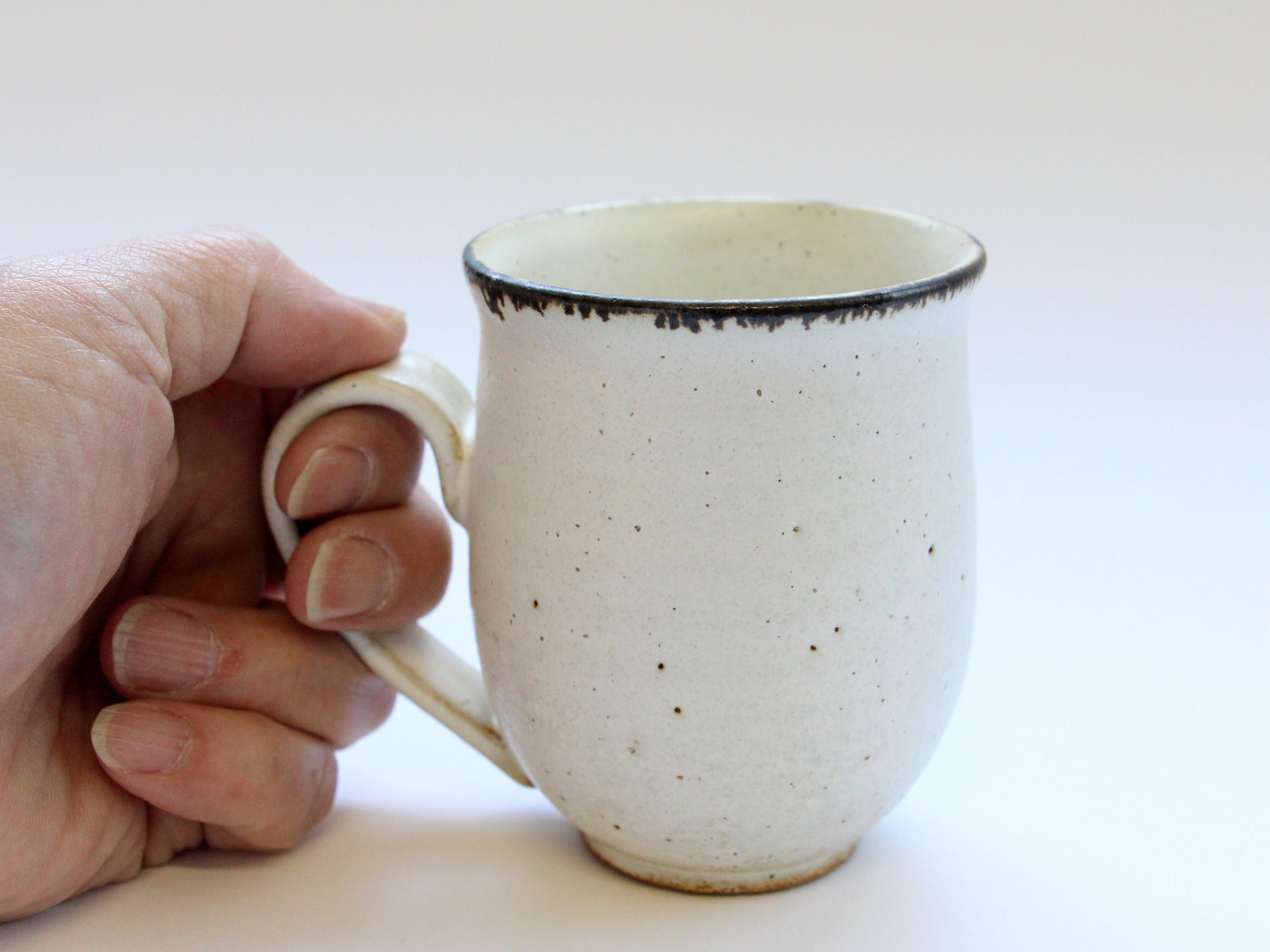 White clay bud shaped mug [Bunzan Kanae]