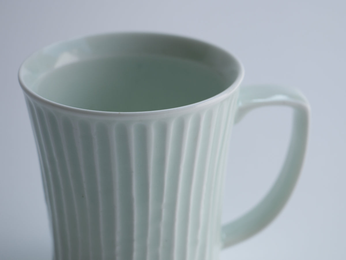 Ash glaze shinogi mug [Tobo Ao]