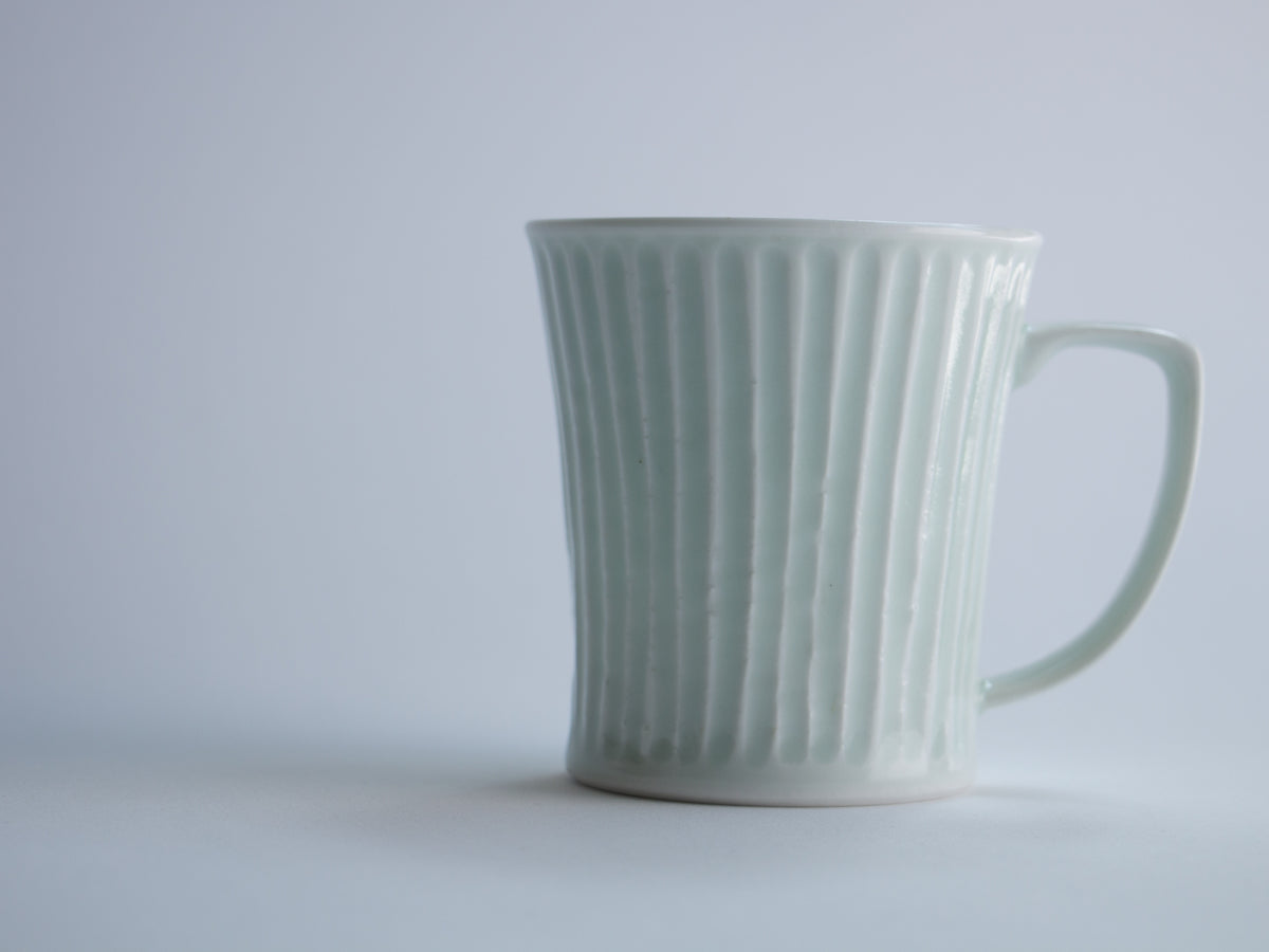 Ash glaze shinogi mug [Tobo Ao]