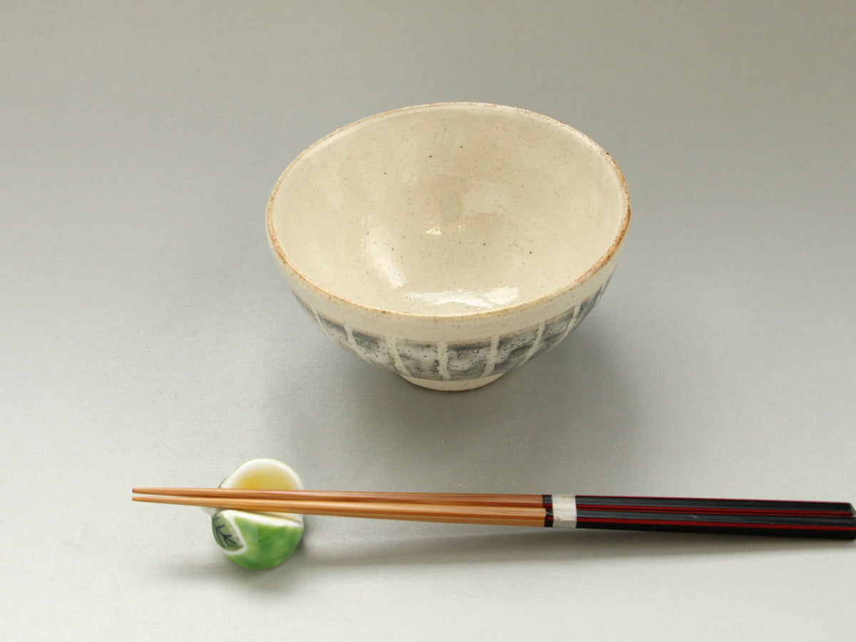 Konahiki striped rice bowl [Daiko Oguri]