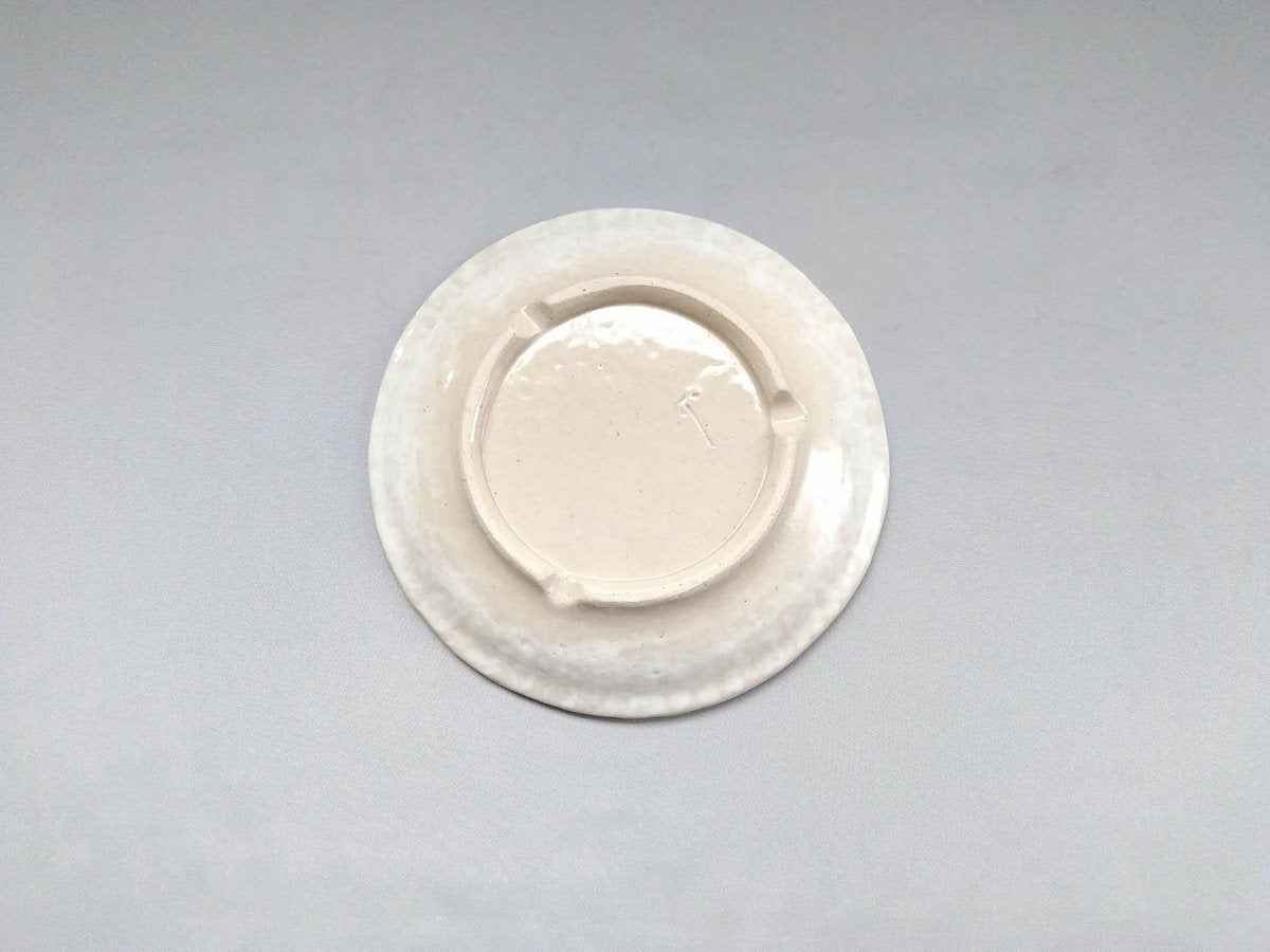 Powdered ground peony 5.5-inch round plate yellow [Yohei Kato]
