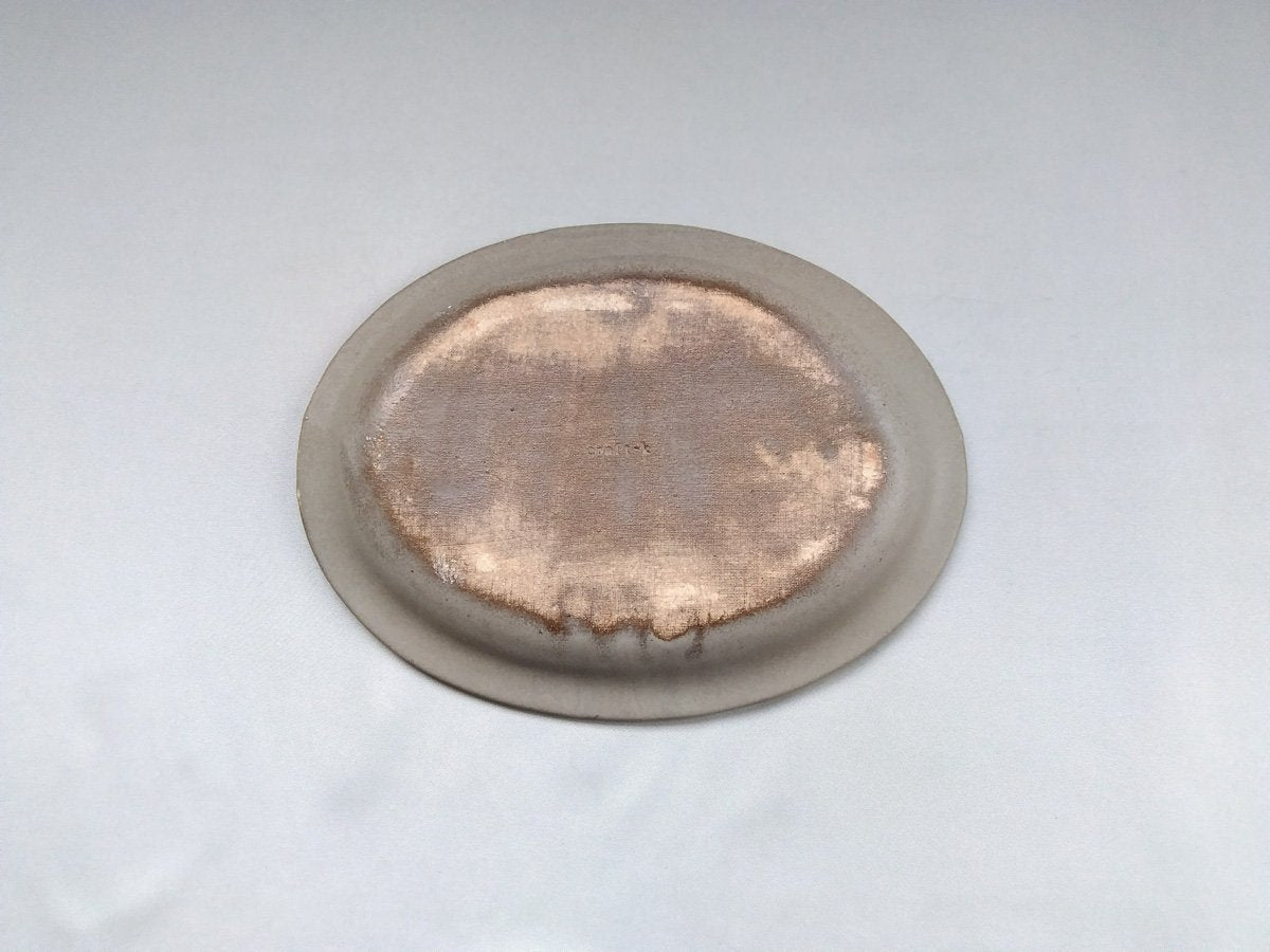 Color matte oval plate M gray [Takuya Ohara]