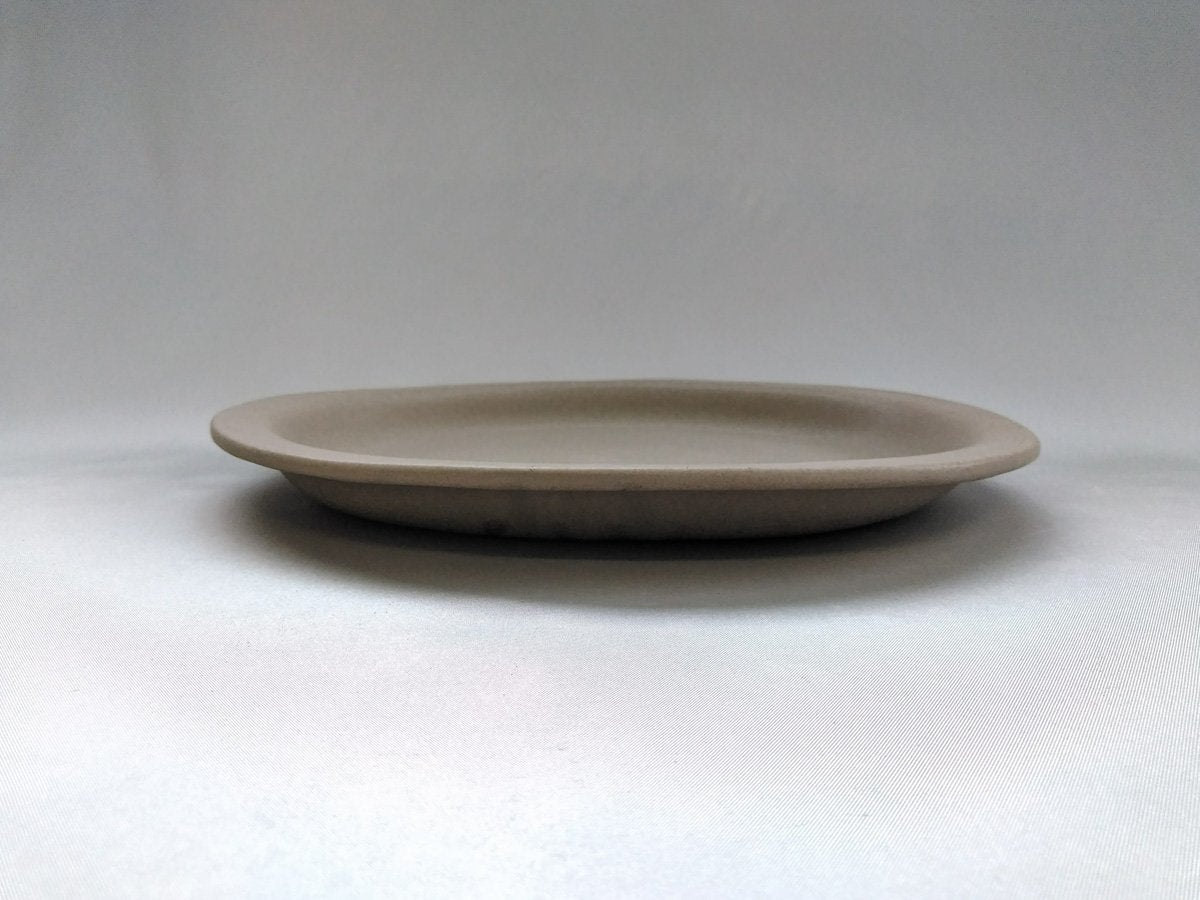 Color matte oval plate M gray [Takuya Ohara]