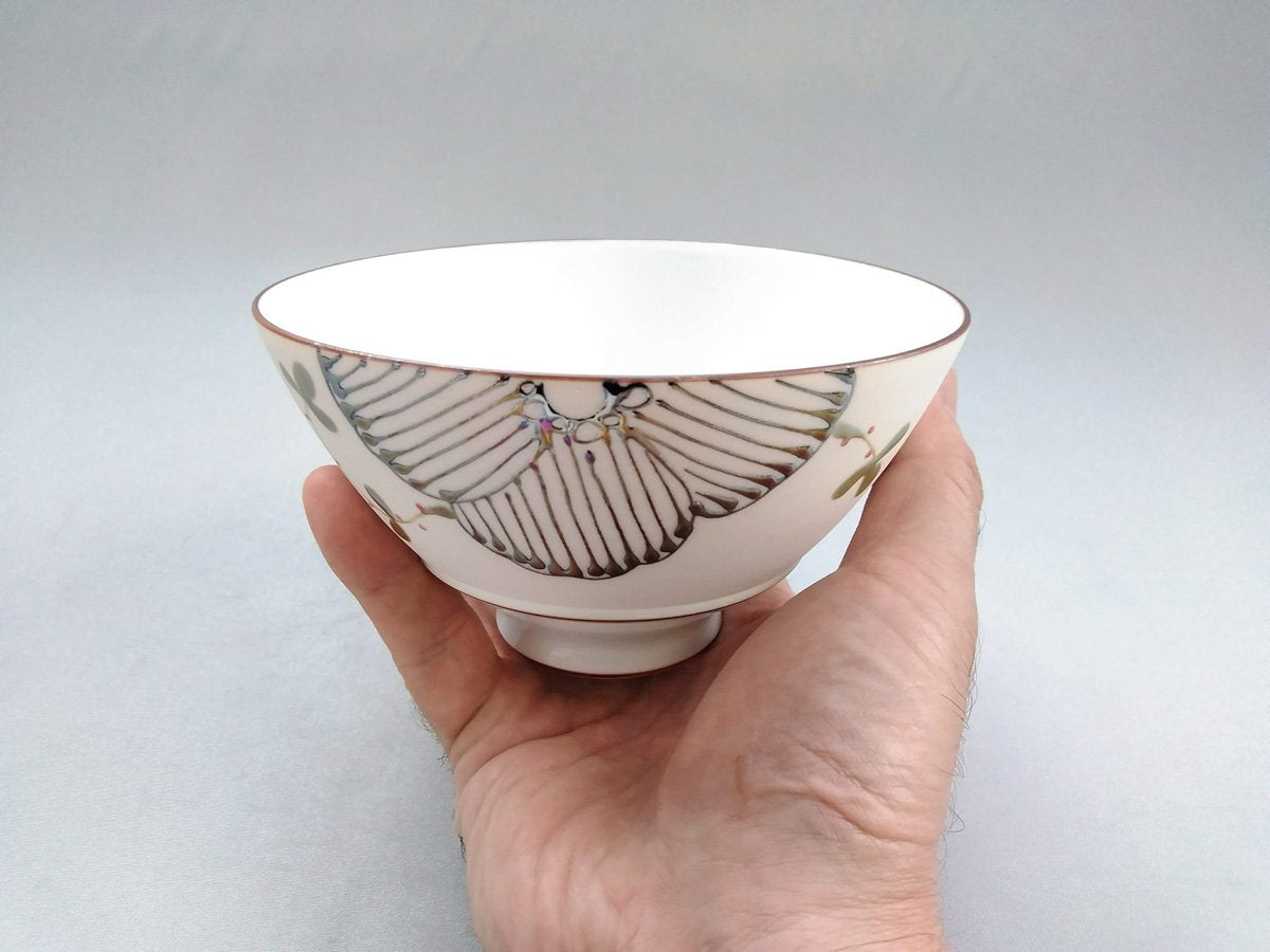 Luster Ayaka Kasuga bowl black large [Fukumine kiln]