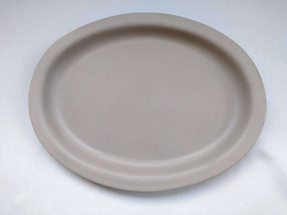 Color matte oval plate L gray [Takuya Ohara]