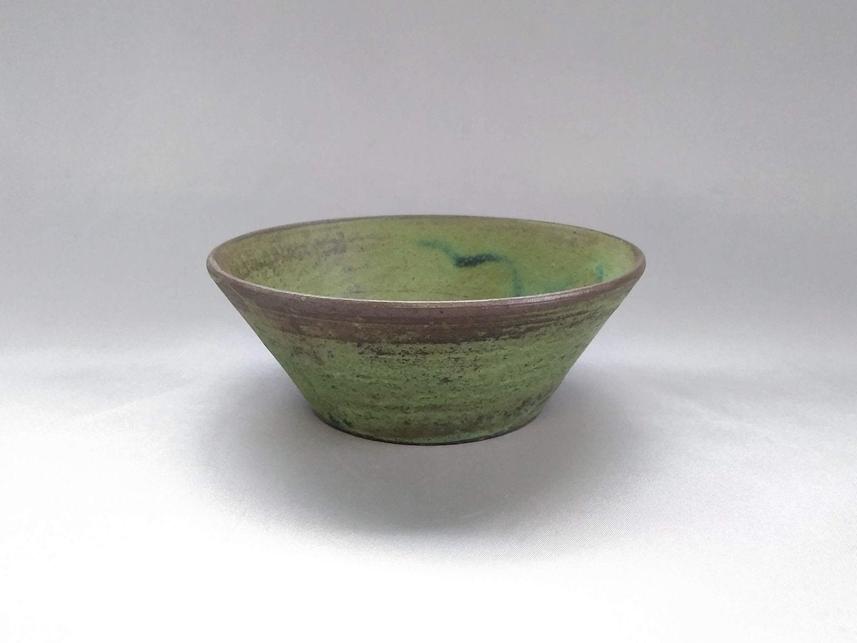 Round bowl green [Yoichi Yajima]