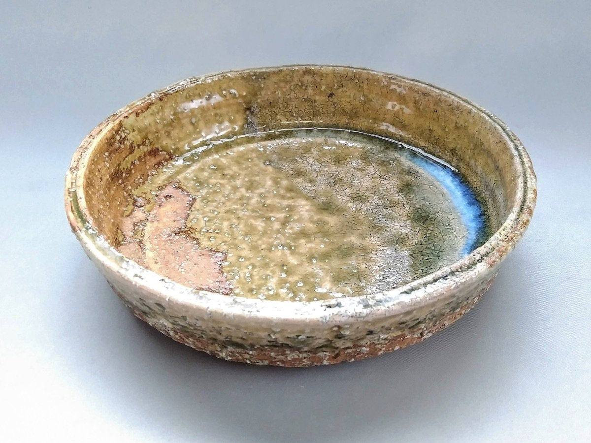 Hagi ash glaze pot in wooden box [Kurodake]