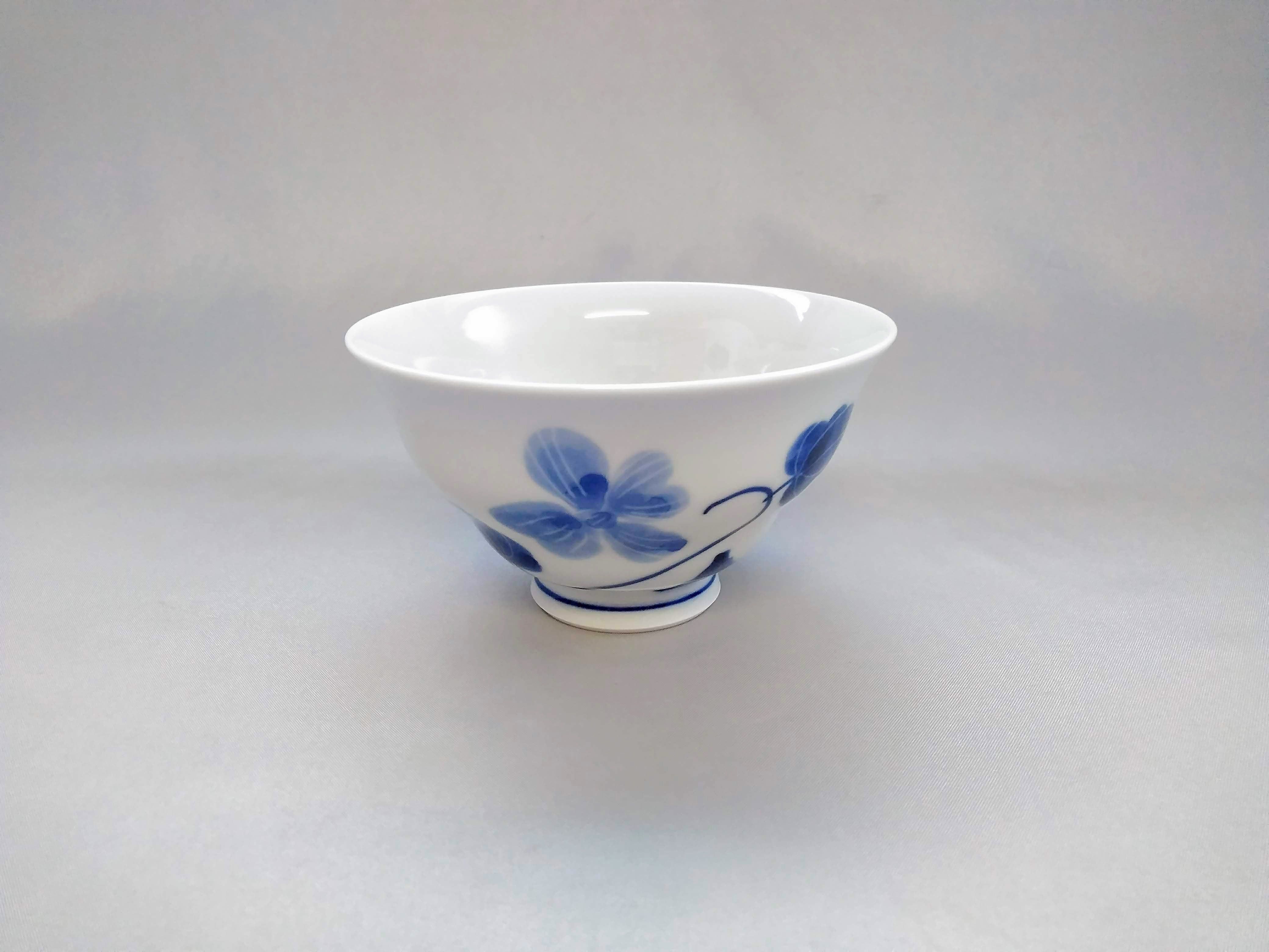 Sometsuke violet patterned rice bowl [Eguchi Pottery]