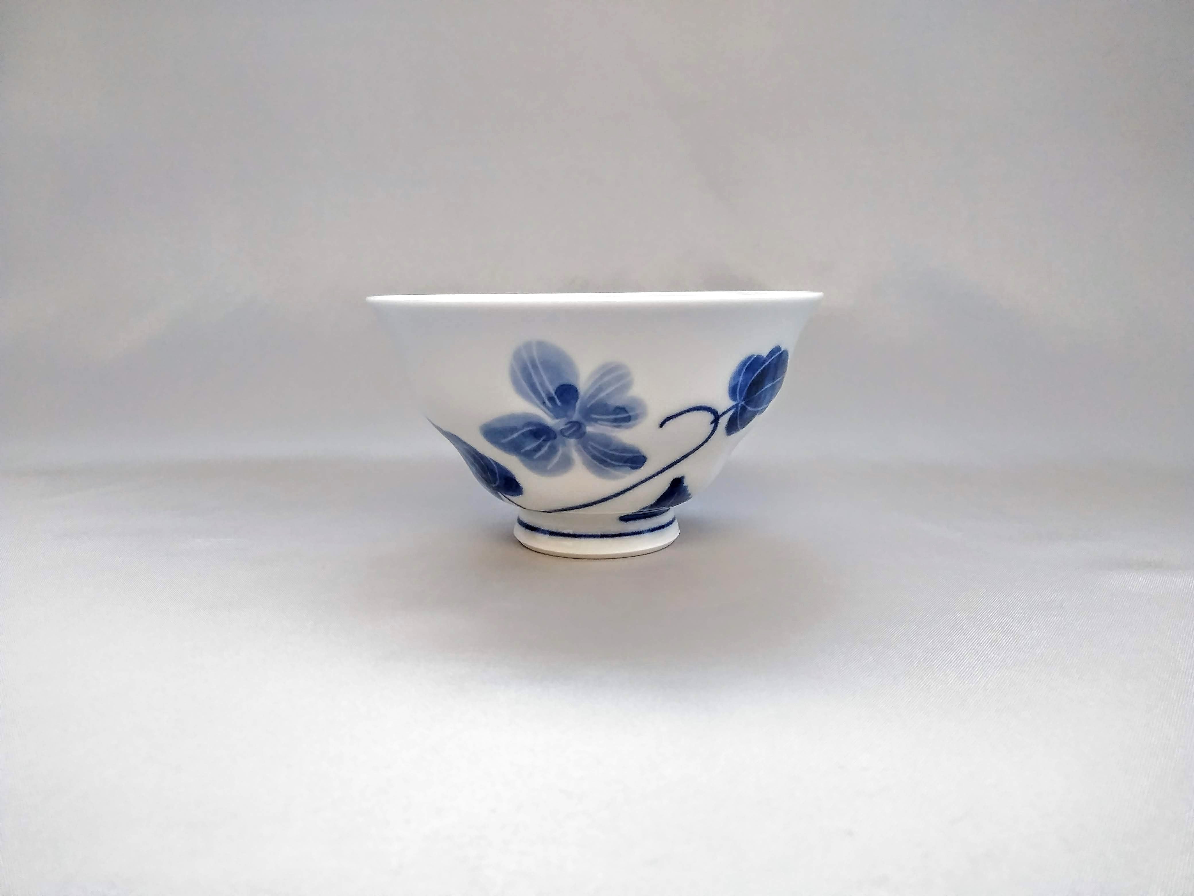 Sometsuke violet patterned rice bowl [Eguchi Pottery]