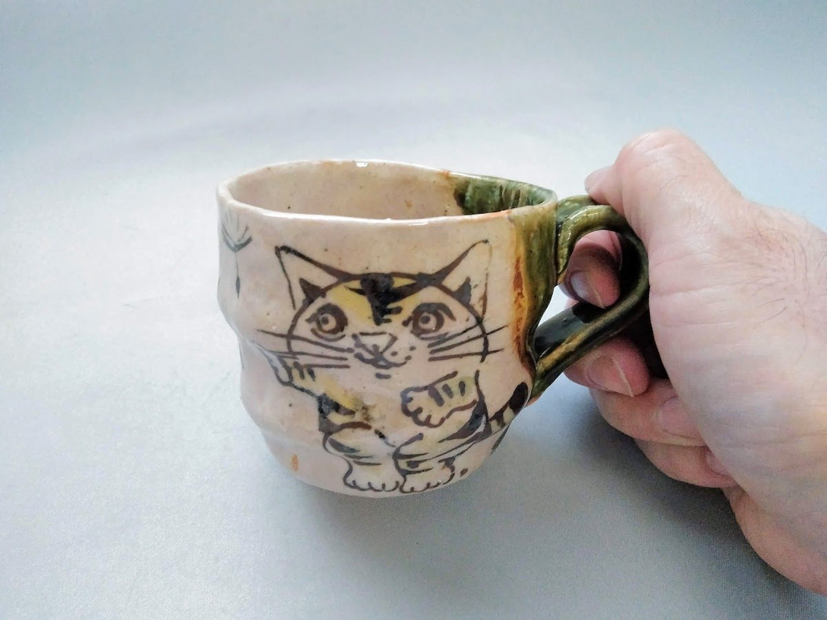Dandelion and cat mug [Daishi Sato]