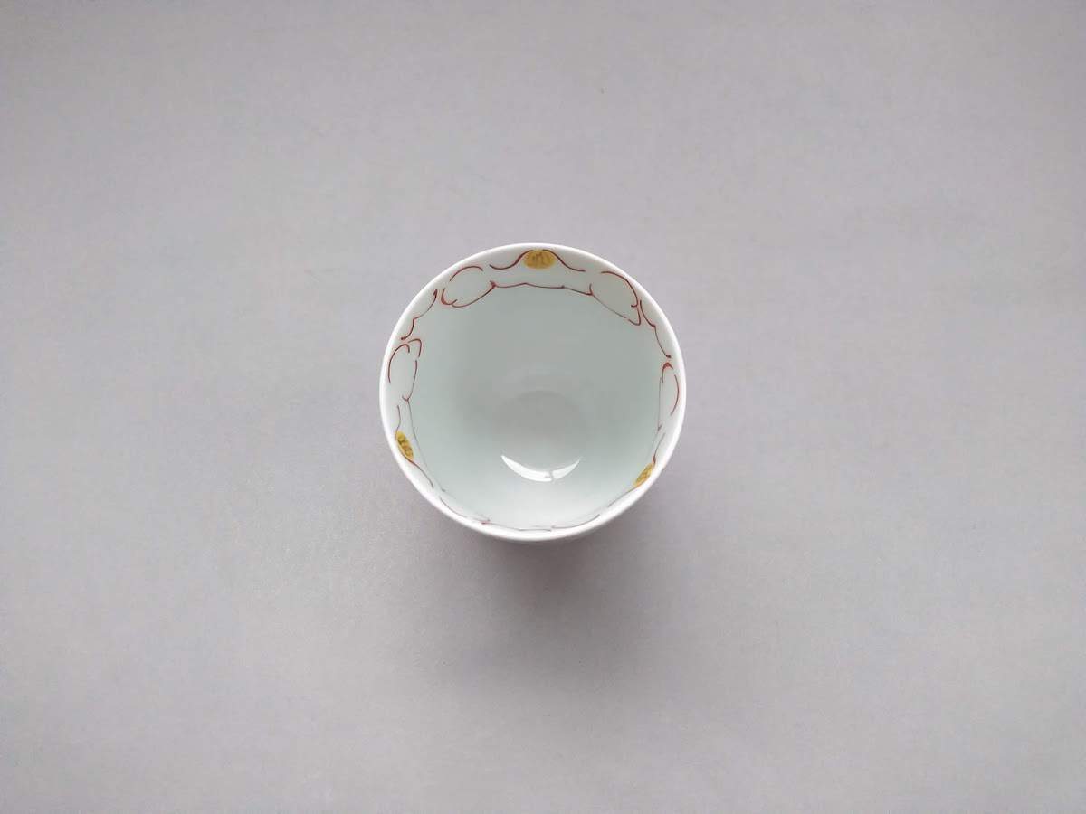 Hanazume teacup red [Kosogama]