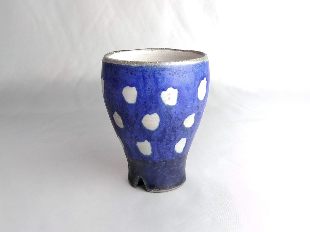 Blue dot beer mug [Tatsuo Otomo]