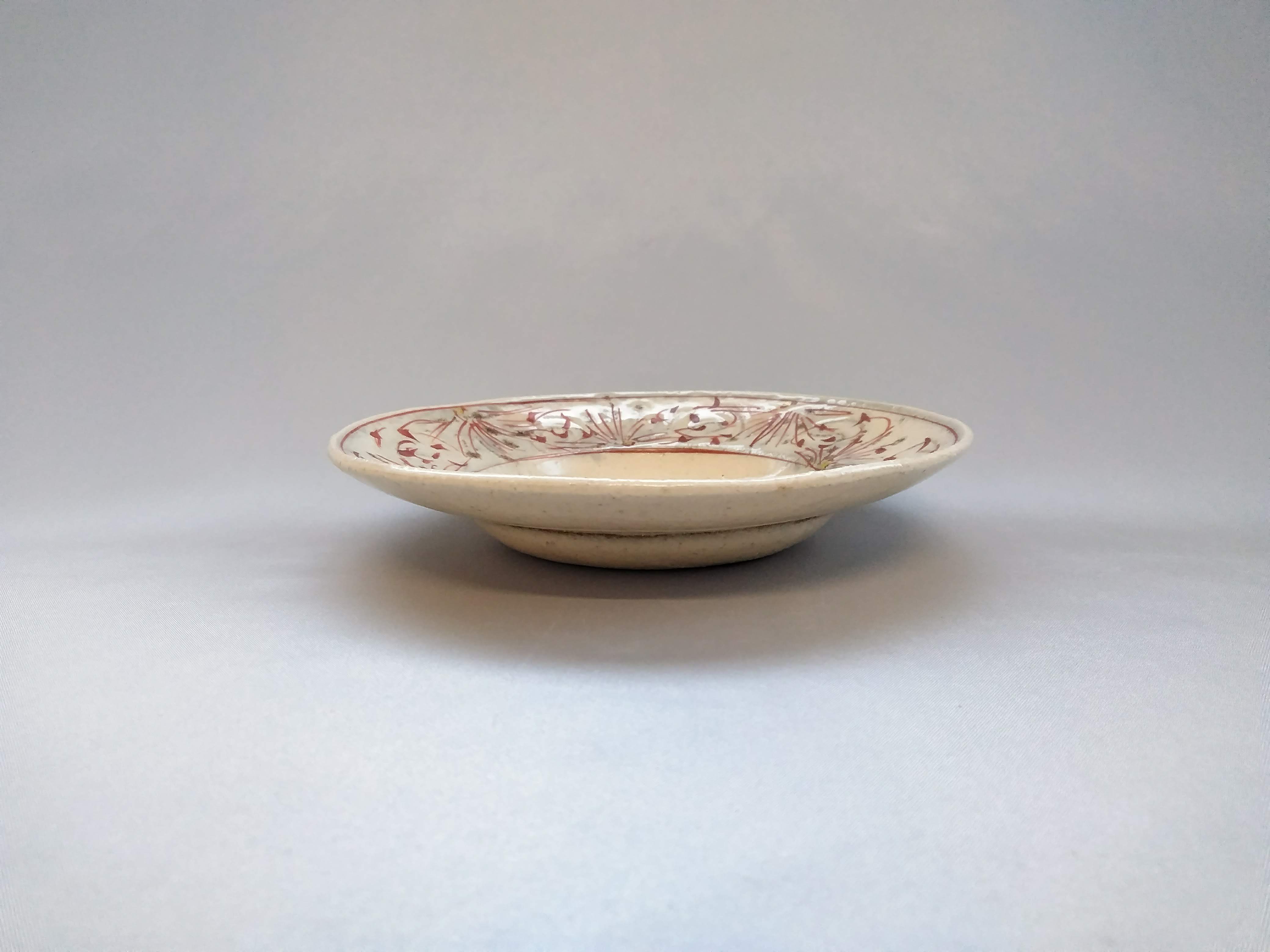 Annan red 5-inch rim bowl [Masaaki Hibino]