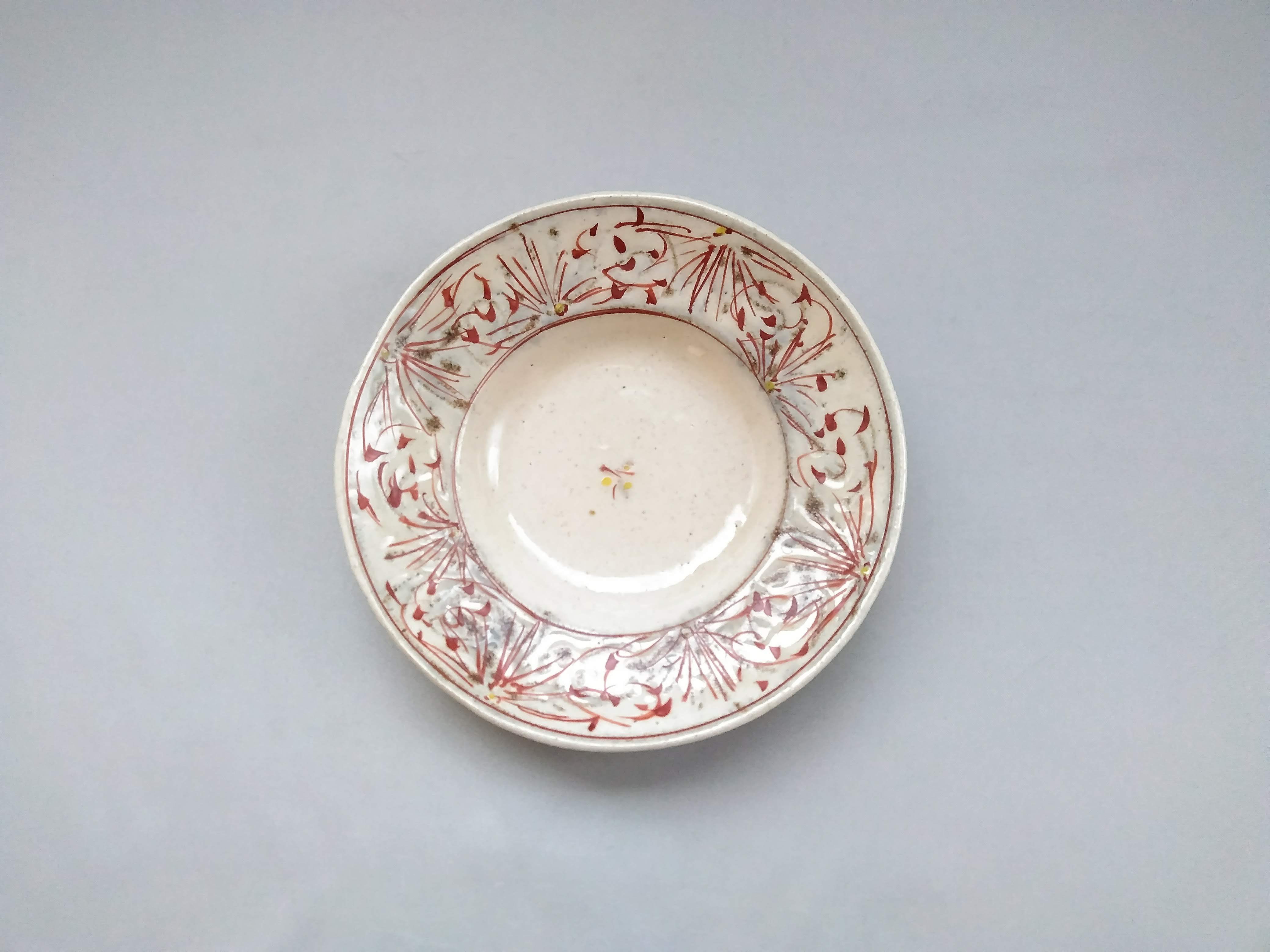 Annan red 5-inch rim bowl [Masaaki Hibino]