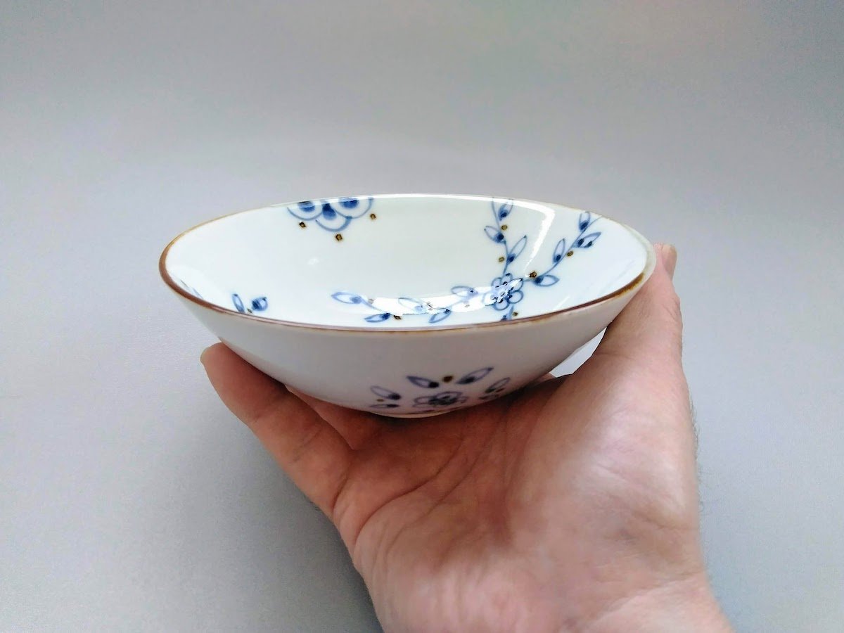 Vine arabesque flat bowl [Tokushichigama]