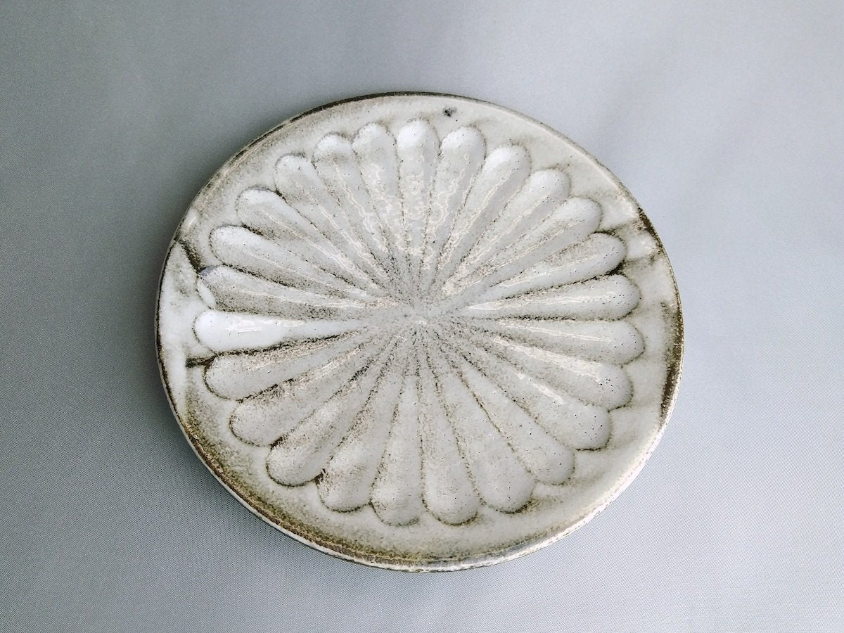 Powdered Shinogi 5-inch plate [Nakagaki Renji]