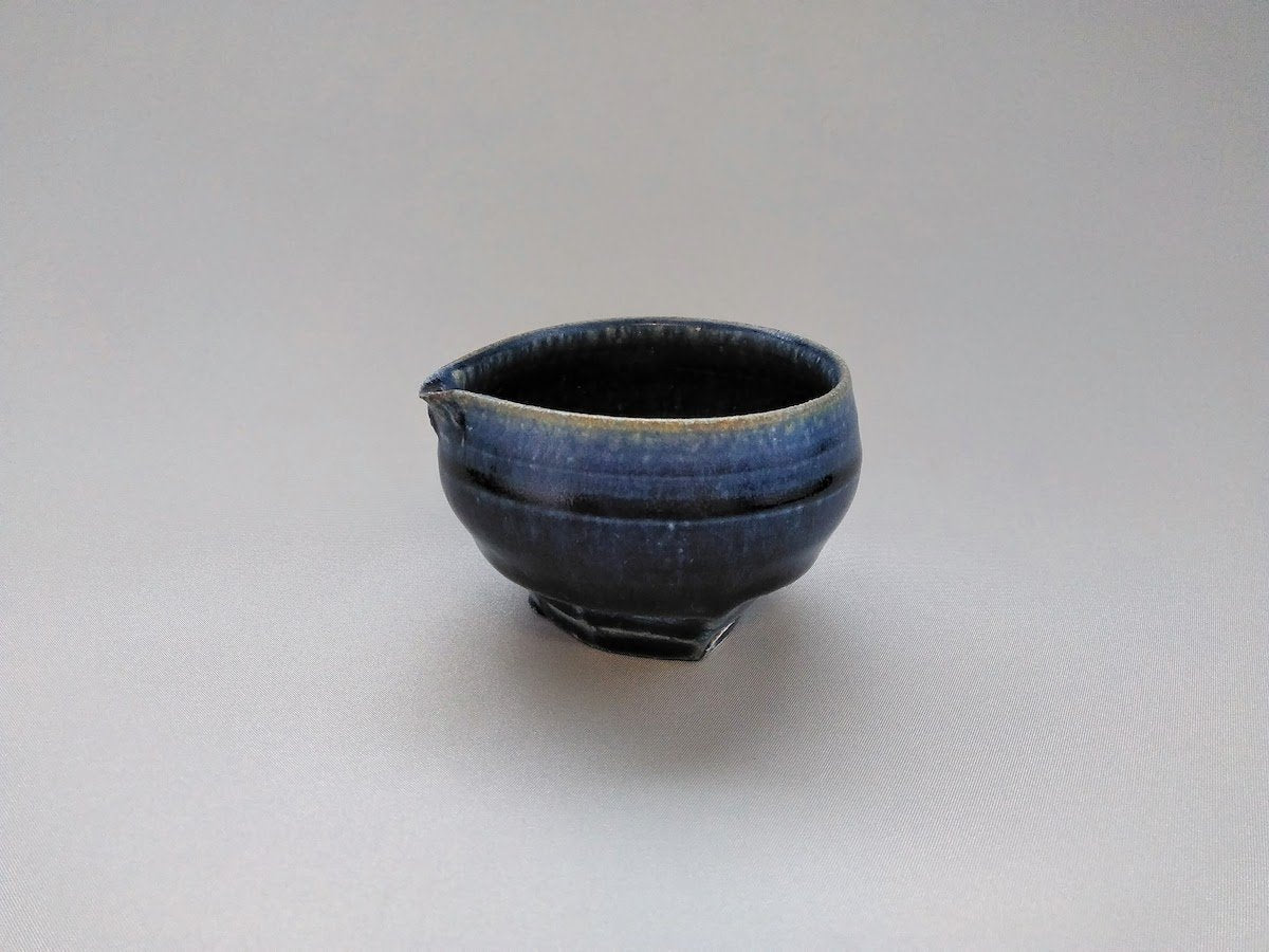 Deep blue glaze katakuchi bean bowl [Kazuhito Yamamoto]