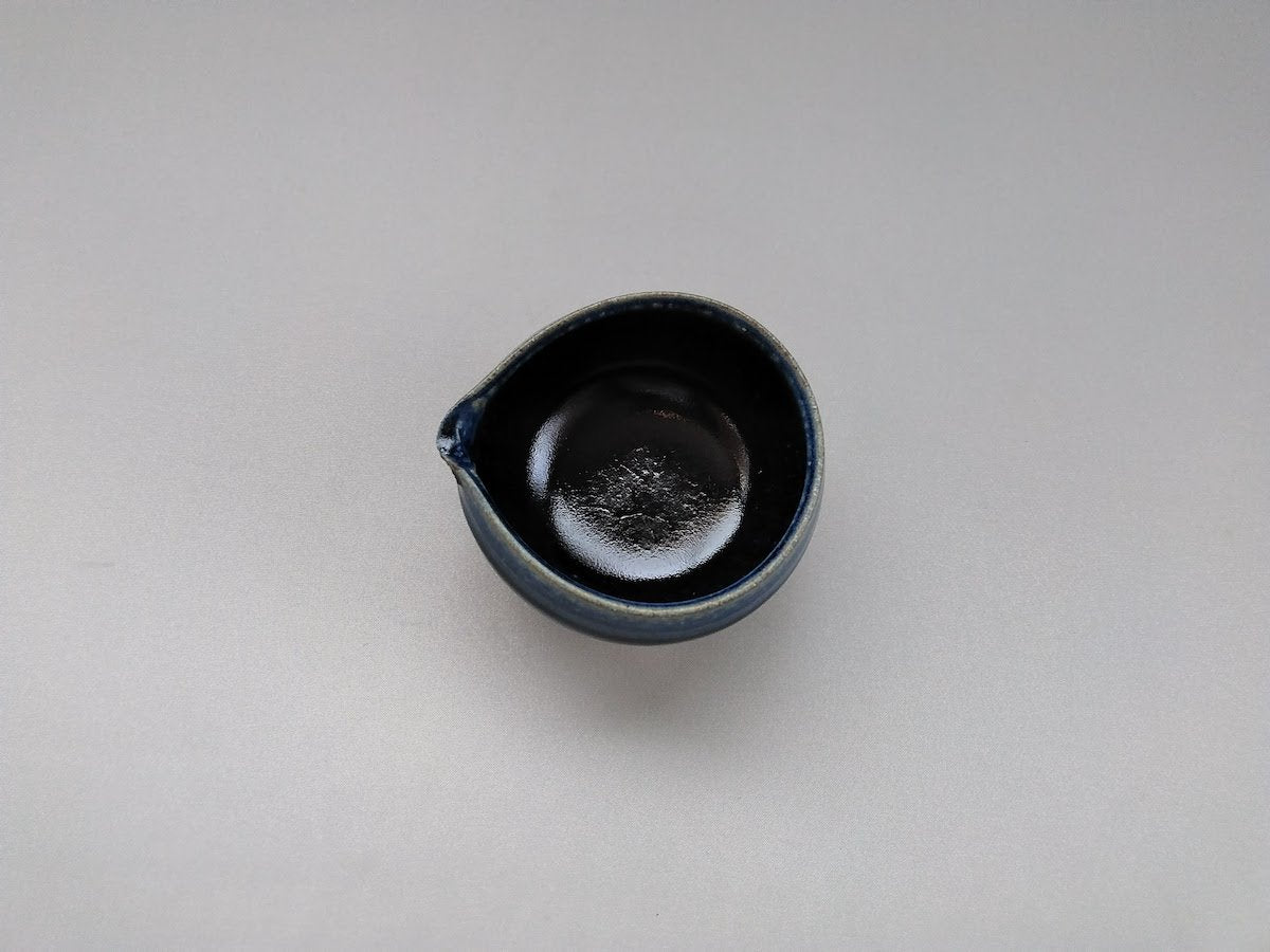 Deep blue glaze katakuchi bean bowl [Kazuhito Yamamoto]
