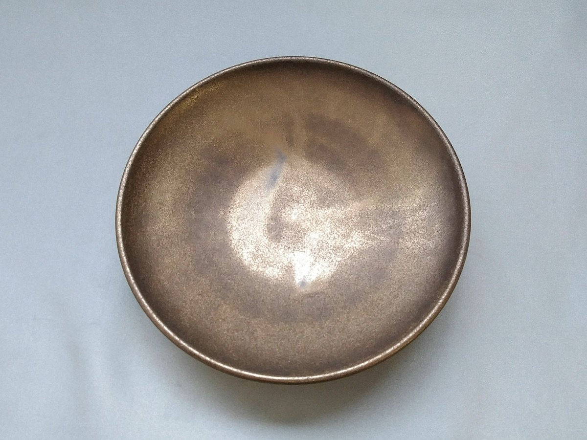 Gold clay glaze 5-inch plate [Kituru Seito]