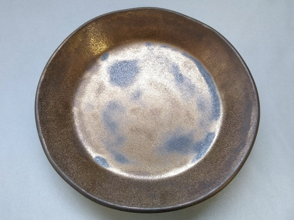 Gold clay glaze 7-inch deep plate [Kituru Seito]