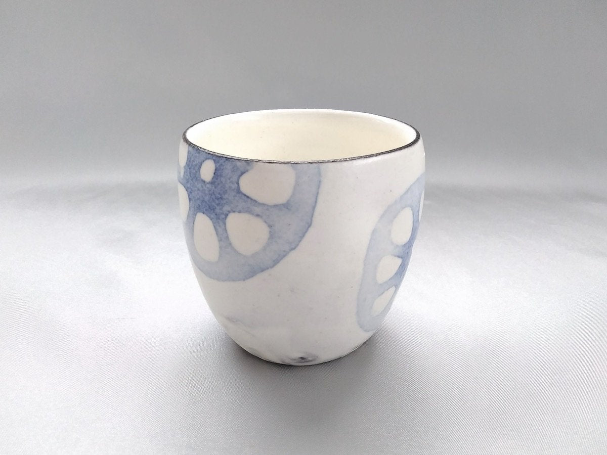 Japanese paper-dyed lotus root dimple cup [Ami Kobo]