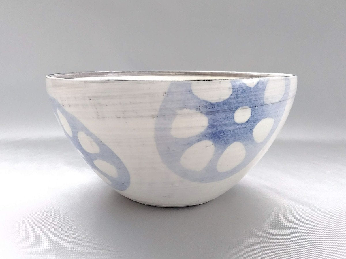 Washi-dyed lotus root deep bowl [Ami Kobo]