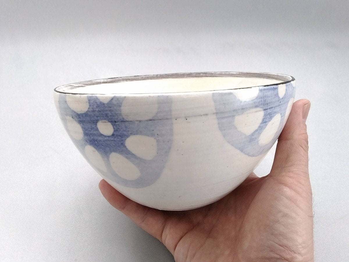 Washi-dyed lotus root deep bowl [Ami Kobo]